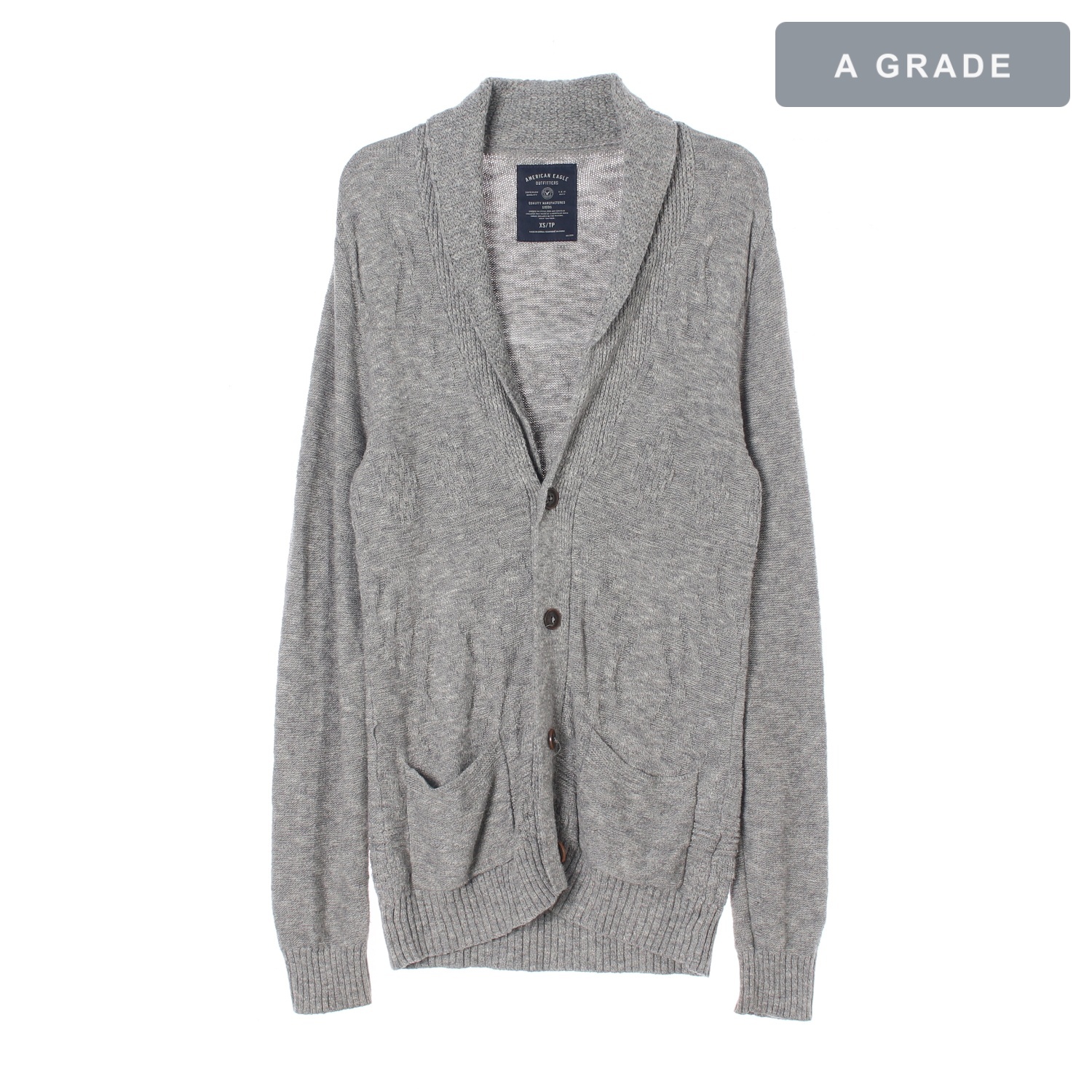 AMERICAN EAGLE 헤리티지 보카시 숄칼라 니트 가디건 MAN-S