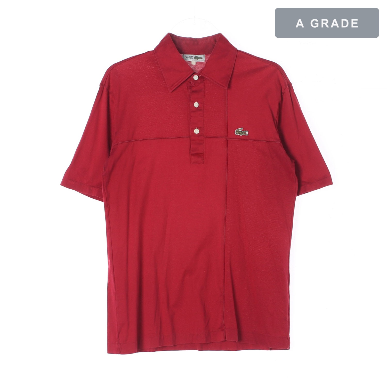 LACOSTE 라코스테 아카이브 스티치 레드 반팔 폴로셔츠 MAN-M