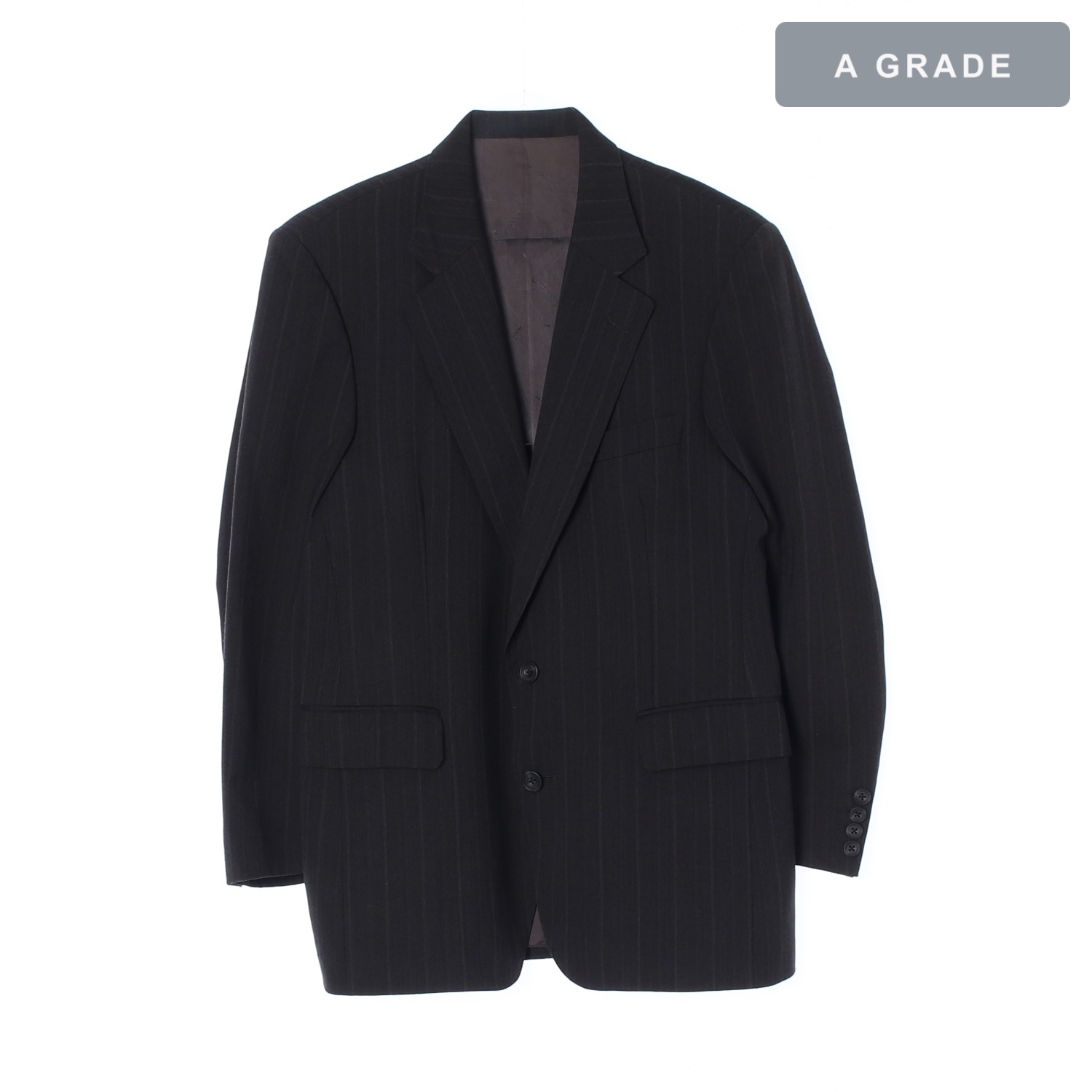 AQUASCUTUM 아쿠아스큐텀 블랙 스트라이프 테일러드 재킷 MAN-S