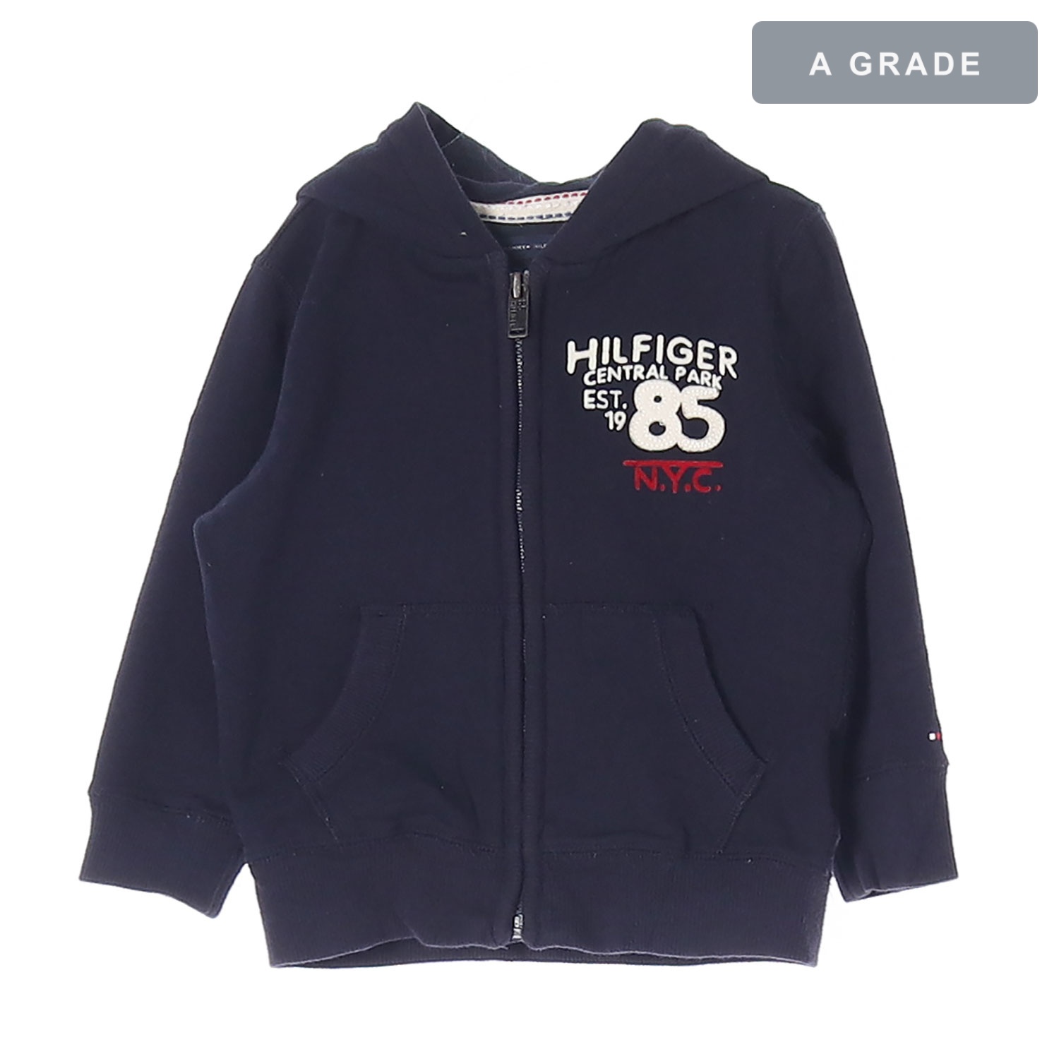 TOMMY HILFIGER 타미힐피거 센트럴파크 로고 네이비 후드집업 KIDS-90
