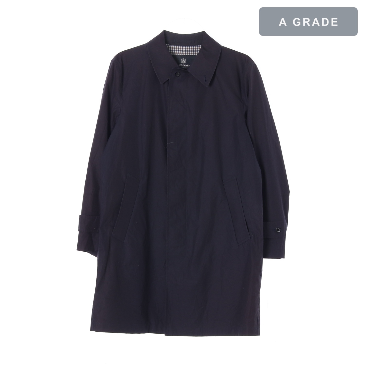 AQUASCUTUM 아쿠아스큐텀 네이비 발마칸 코트 MAN-L