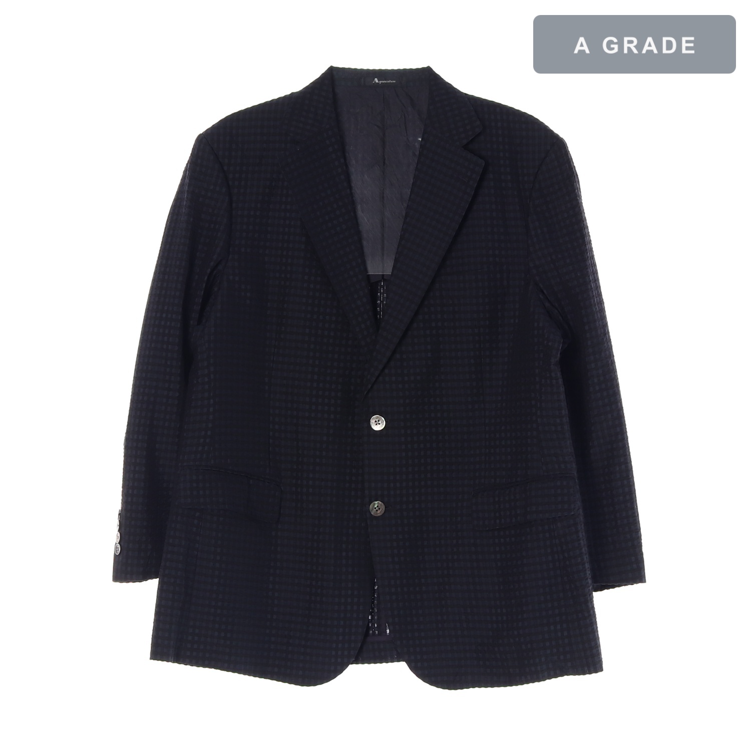 AQUASCUTUM 아쿠아스큐텀 체크 패턴 싱글 브레스티드 재킷 MAN-L