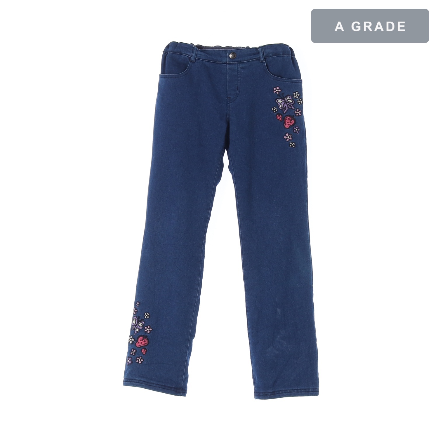 ANNA SUI 안나수이 플라워 자수 데님 팬츠 KIDS-150