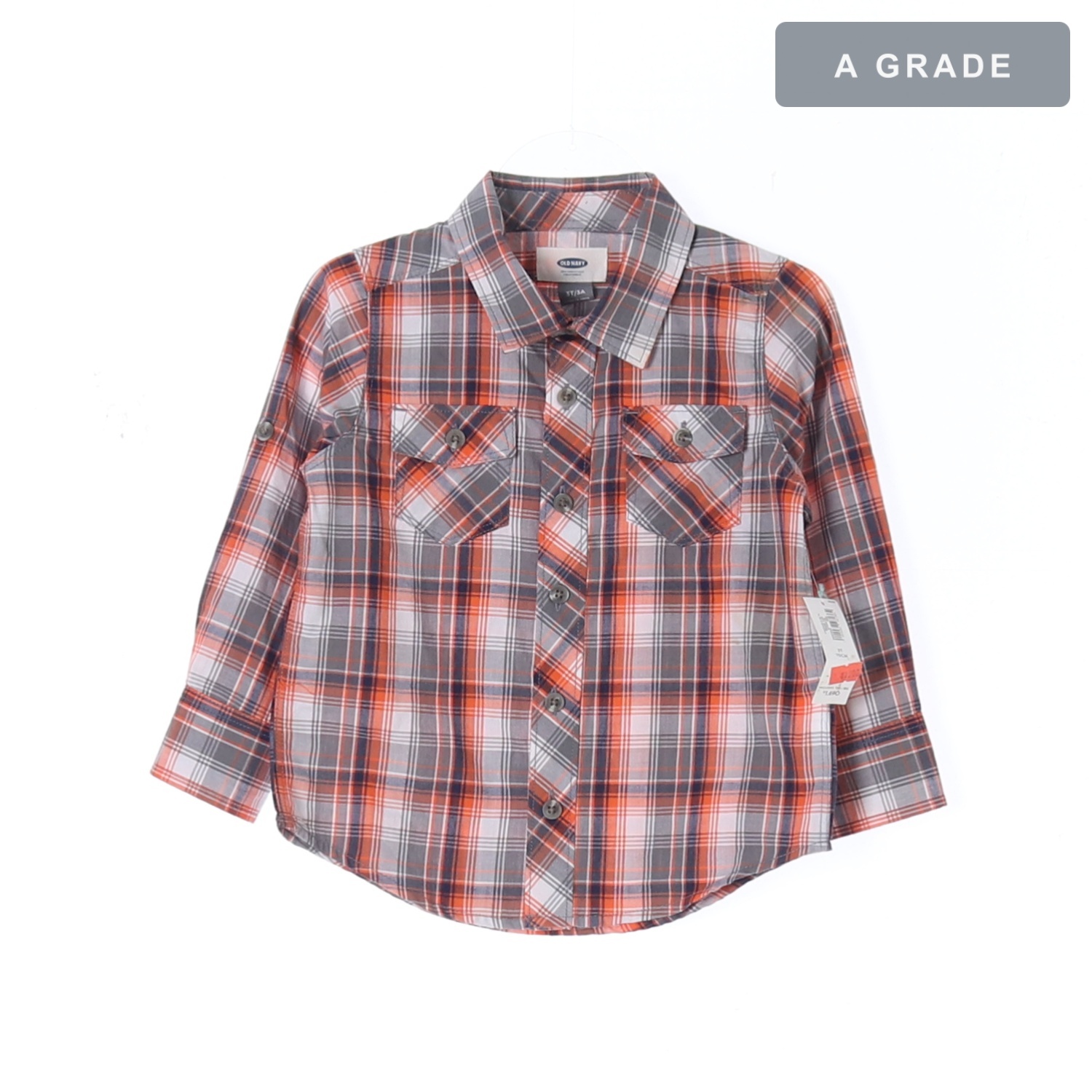 OLD NAVY 올드네이비 투포켓 체크 셔츠 KIDS-100