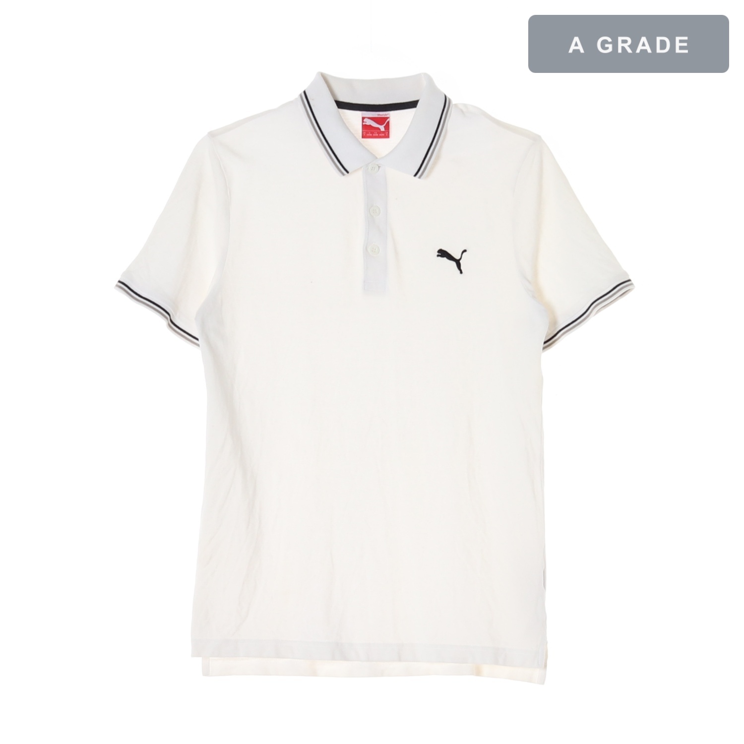 PUMA 퓨마 화이트 블랙 라인 폴로 셔츠 MAN-S