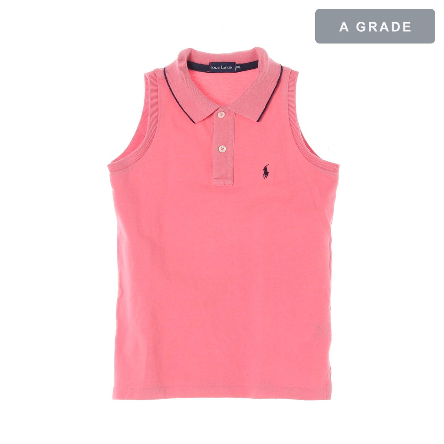 RALPH LAUREN 랄프로렌 핑크 민소매 폴로 셔츠 KIDS-120