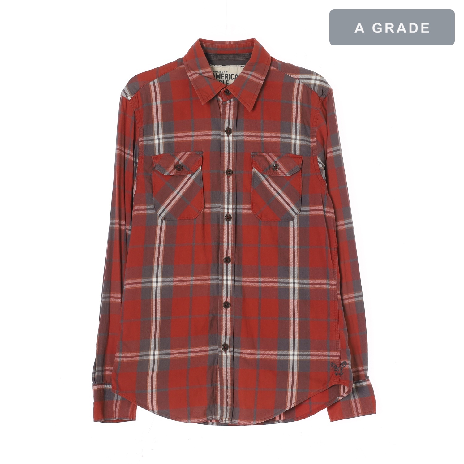 AMERICAN EAGLE 아메리칸이글 레드 체크 셔츠 MAN-S