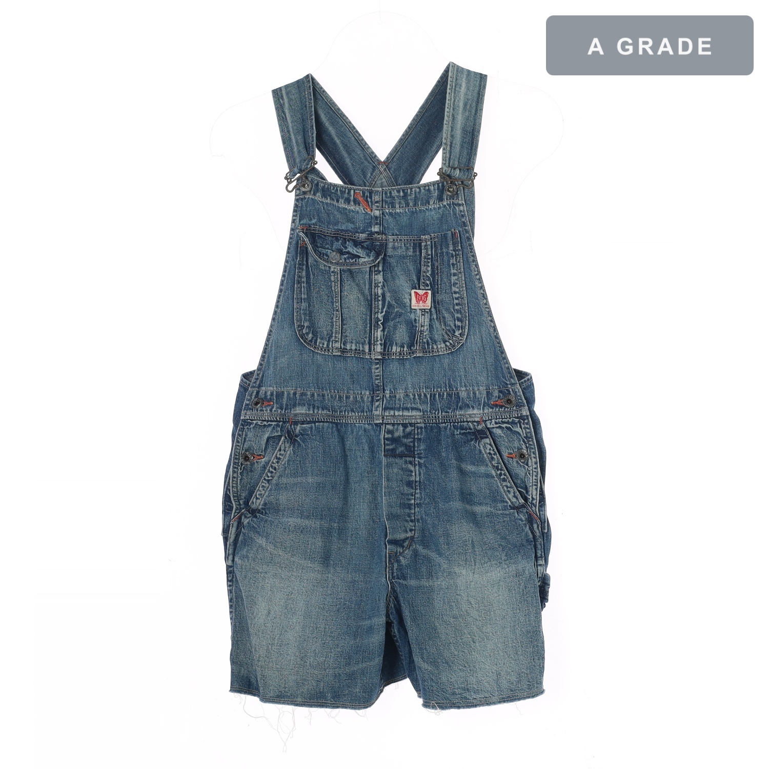ANDRELUCIANO 안드레루치아노 데님 숏 멜빵바지 KIDS-150