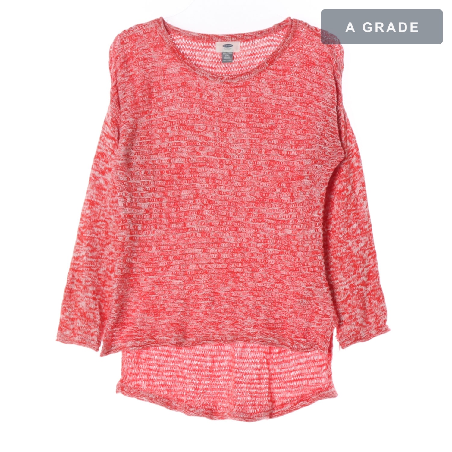 OLD NAVY 올드네이비 소프트 멜란지 코랄 언밸런스 롱 니트 WOMAN-XL