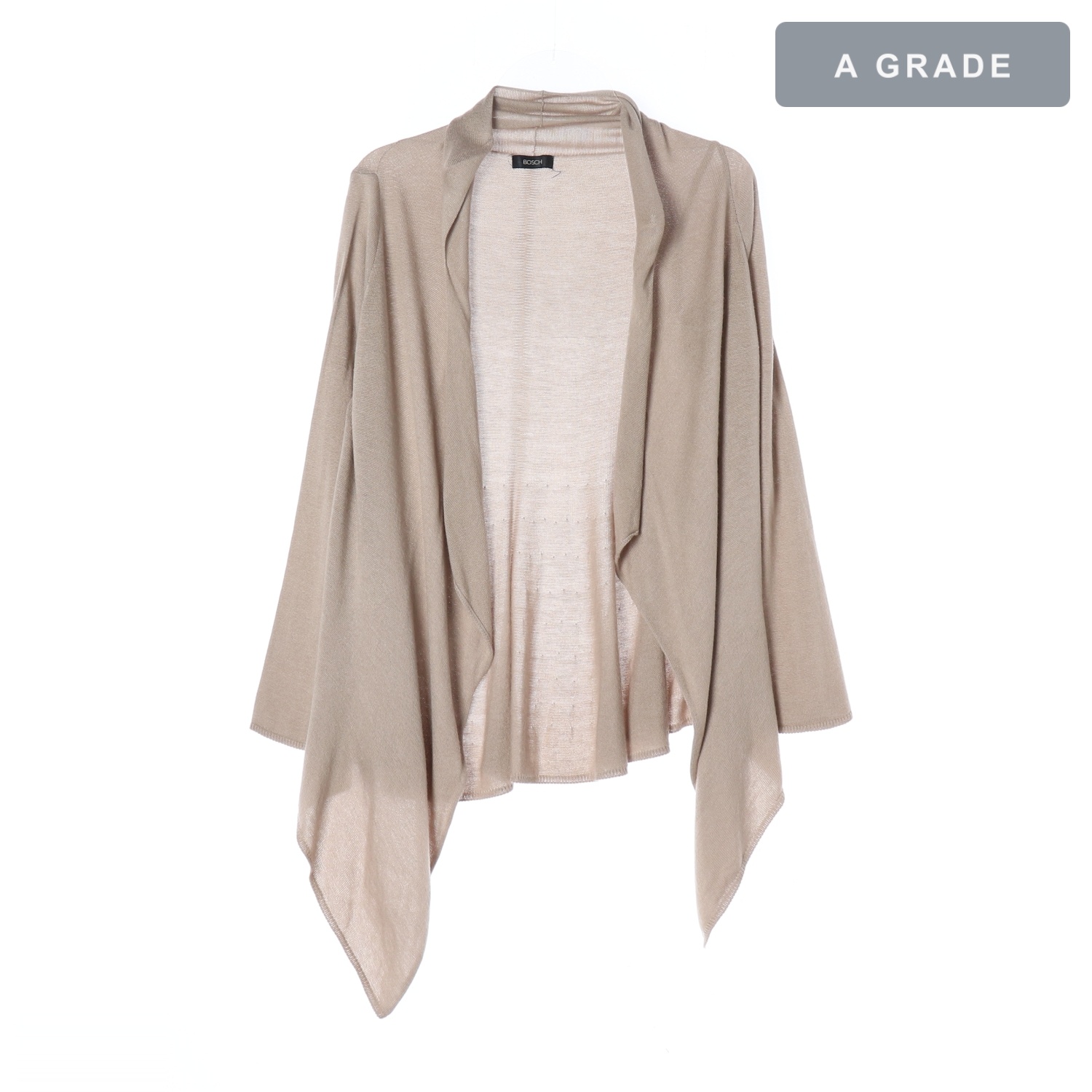 BOSCH 보쉬 파인 텍스처 드레이프 언밸런스 라이트 가디건 WOMAN-M