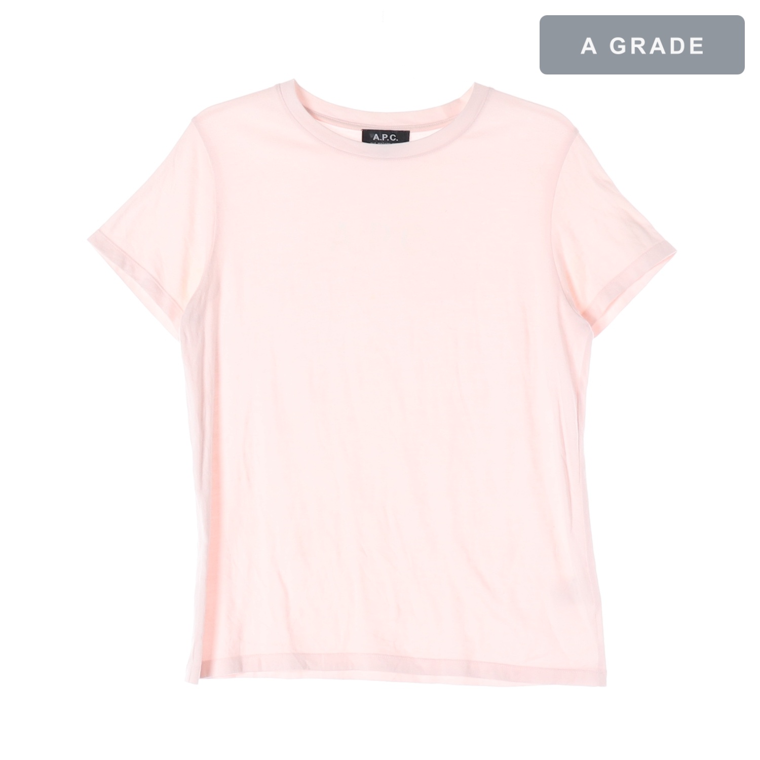 A.P.C 아페세 코튼 라운드넥 핑크 반팔 티셔츠 WOMAN-S