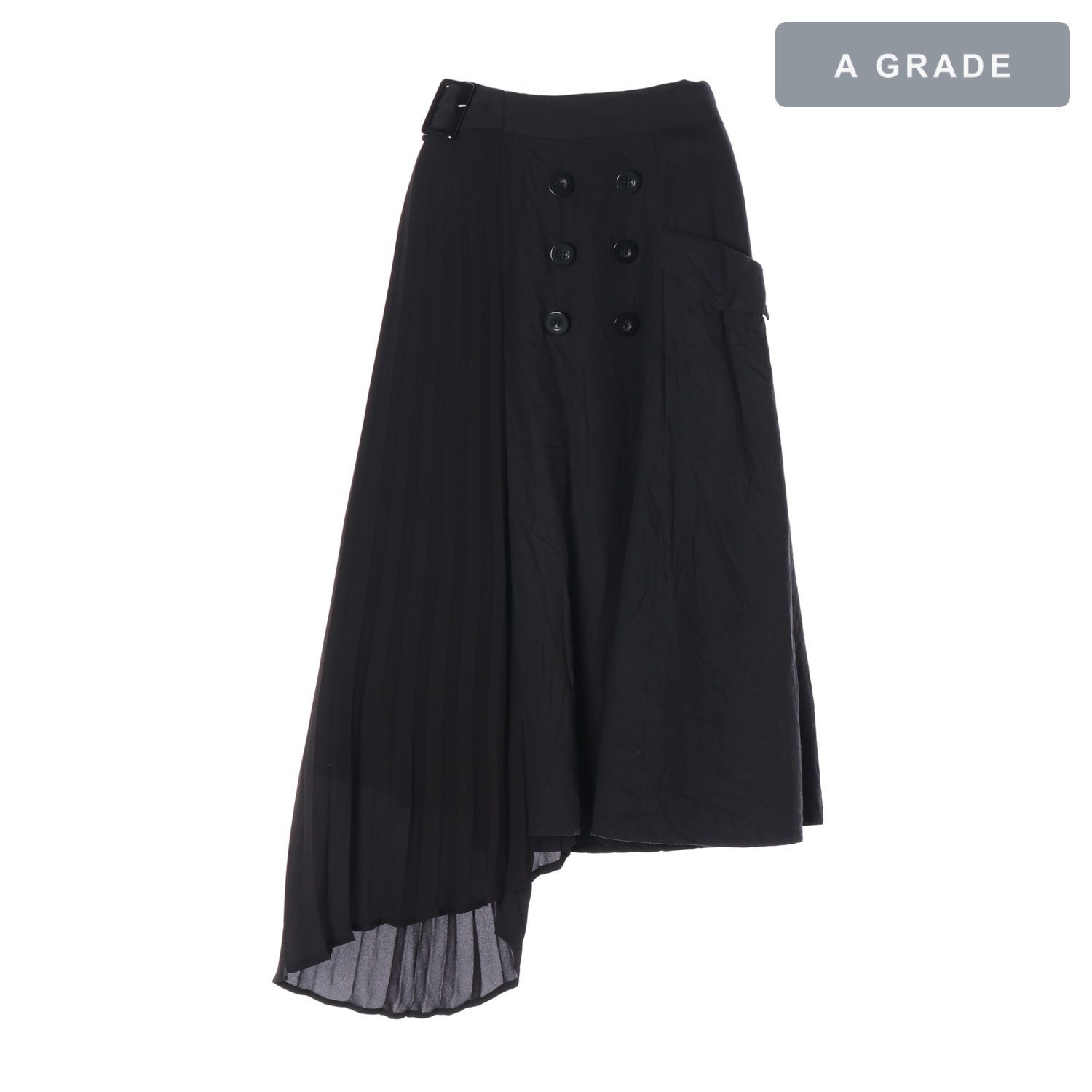 AZUL BY MOUSSY 언밸런스 플리츠 롱 스커트 WOMAN-S