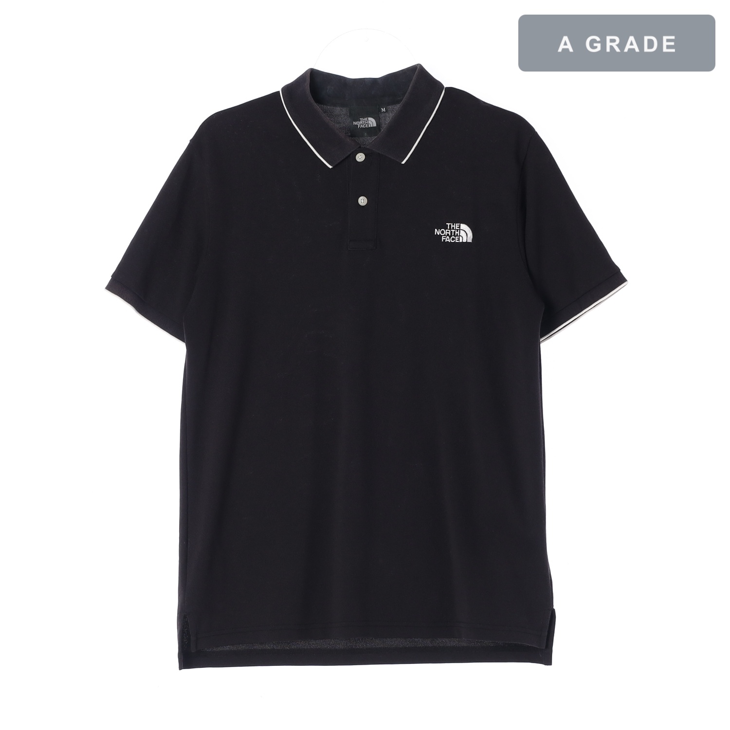 THE NORTH FACE 노스페이스 클래식 팁 라인 로고 자수 피케 폴로 셔츠 MAN-M