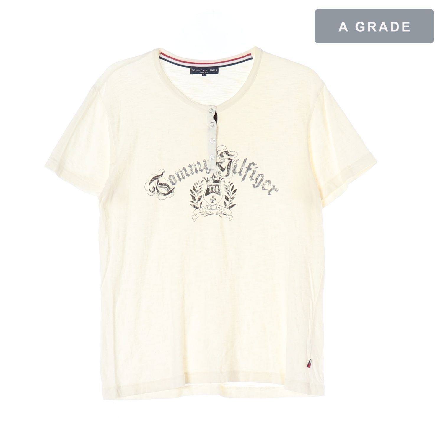 TOMMY HILFIGER 타미힐피거 헤리티지 크레스트 헨리넥 티셔츠 MAN-L