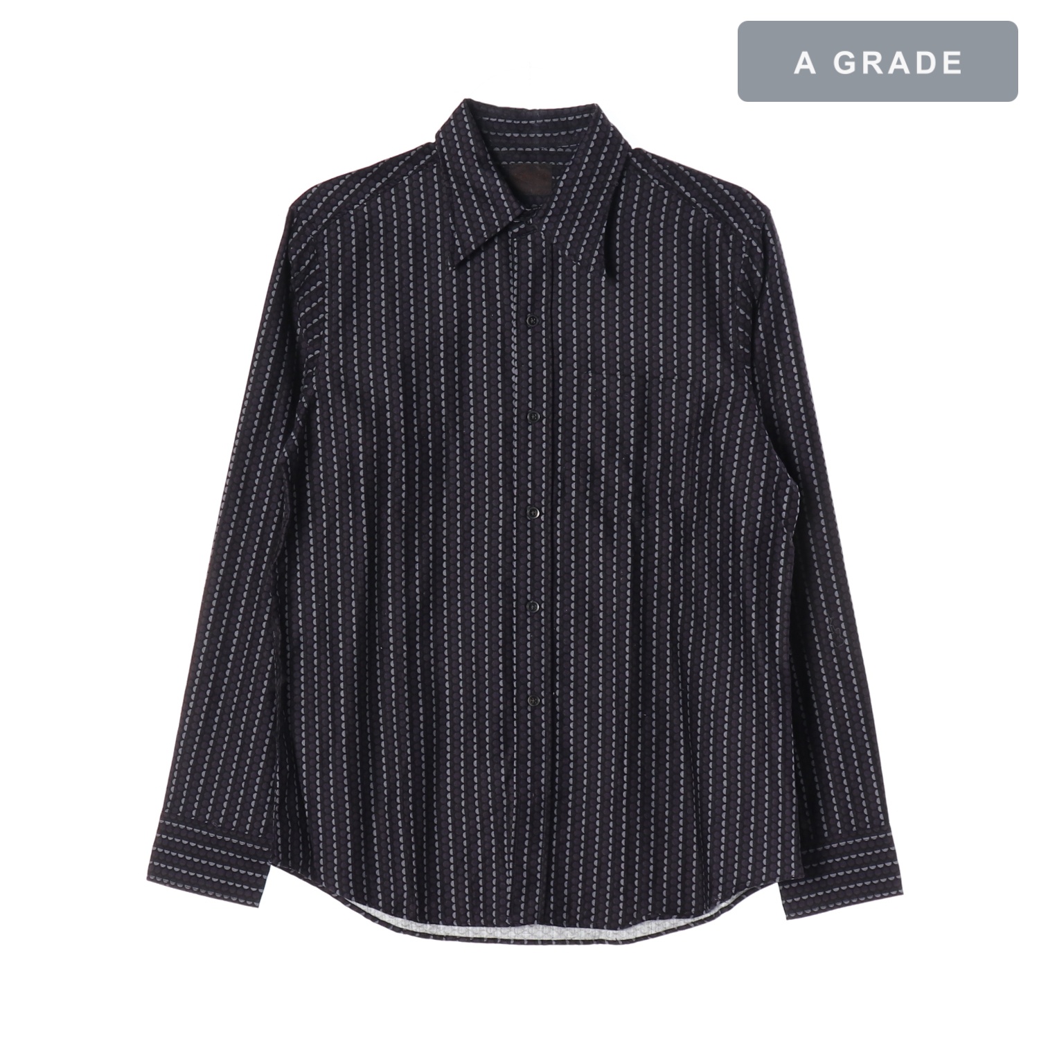 TAKEO KIKUCHI 타케오키쿠치 패턴 스트라이프 긴팔 셔츠 MAN-M