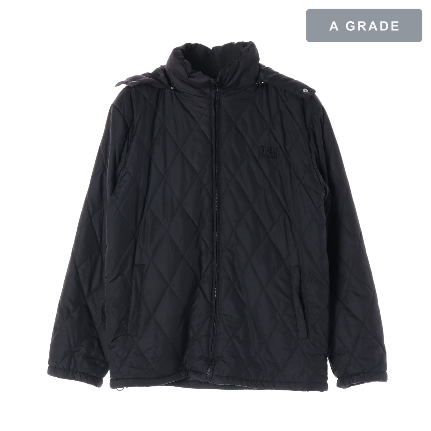 T&C SURF DESIGNS 티앤씨서프디자인 퀼팅 패딩 블랙 후드 MAN-S