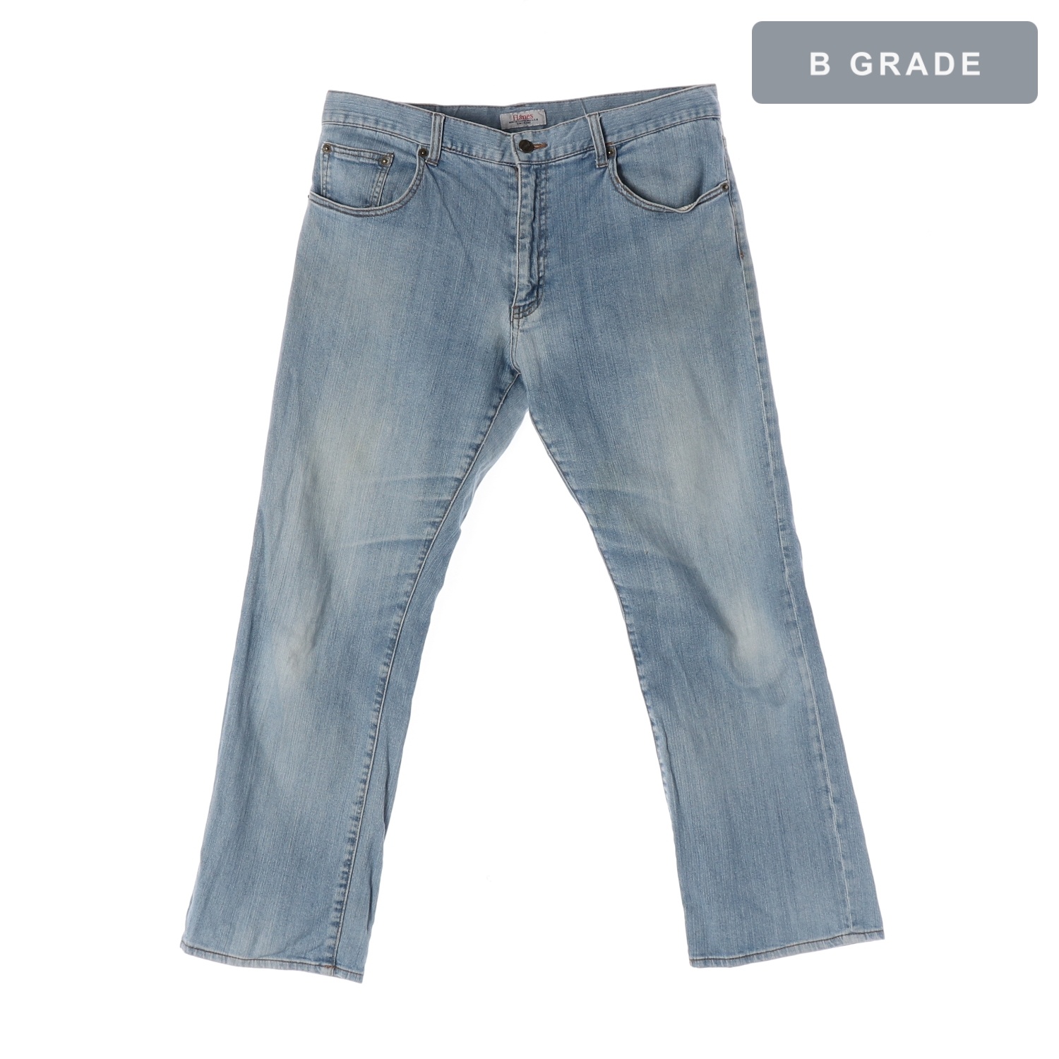 HANES 헤인즈 테이퍼드핏 연청 데님 팬츠 MAN-L