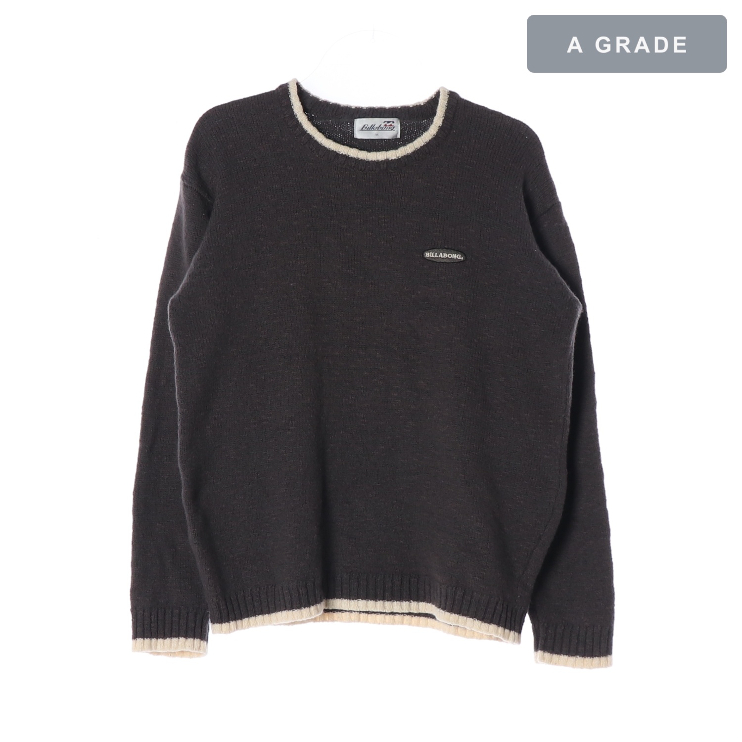 BILLABONG 빌라봉 브라운 라운드넥 니트 스웨터 MAN-M