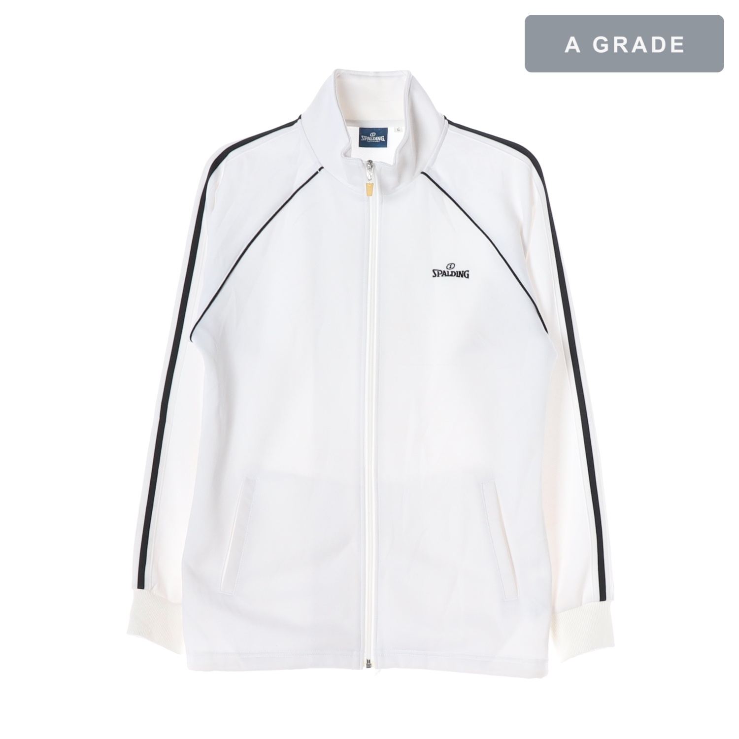 SPALDING 스팔딩 화이트 라인 집업 재킷 WOMAN-L