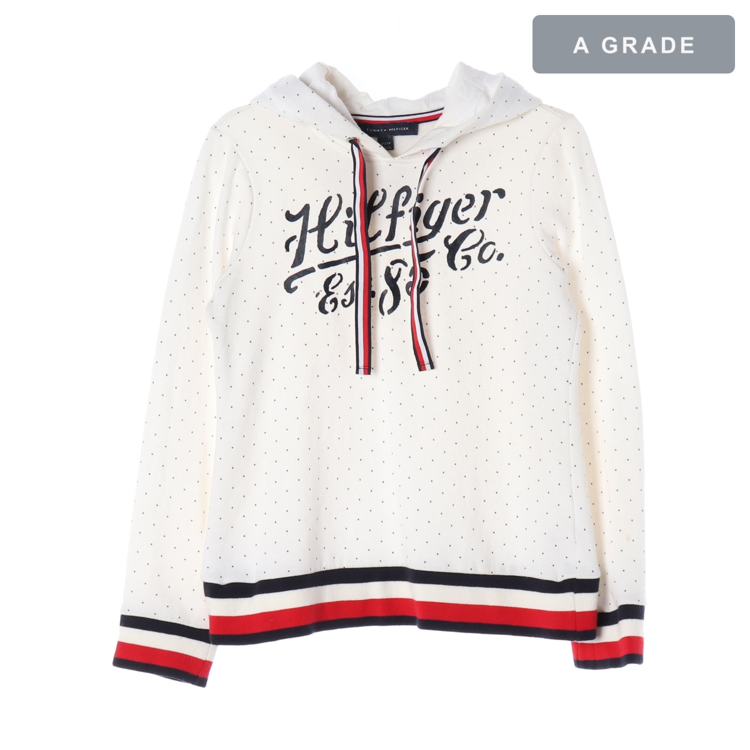 TOMMY HILFIGER 타미힐피거 도트 패턴 후드티 WOMAN-XS