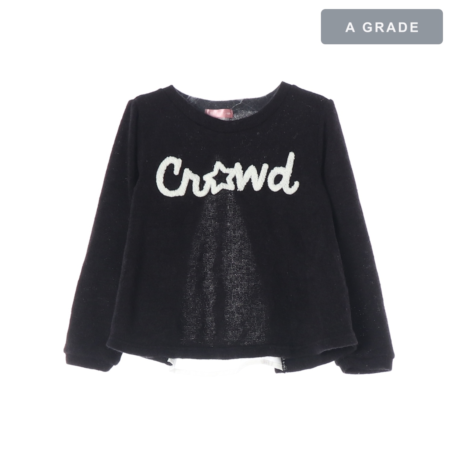 NAVY 네이비 Crowd 자수 블랙 니트 KIDS-120