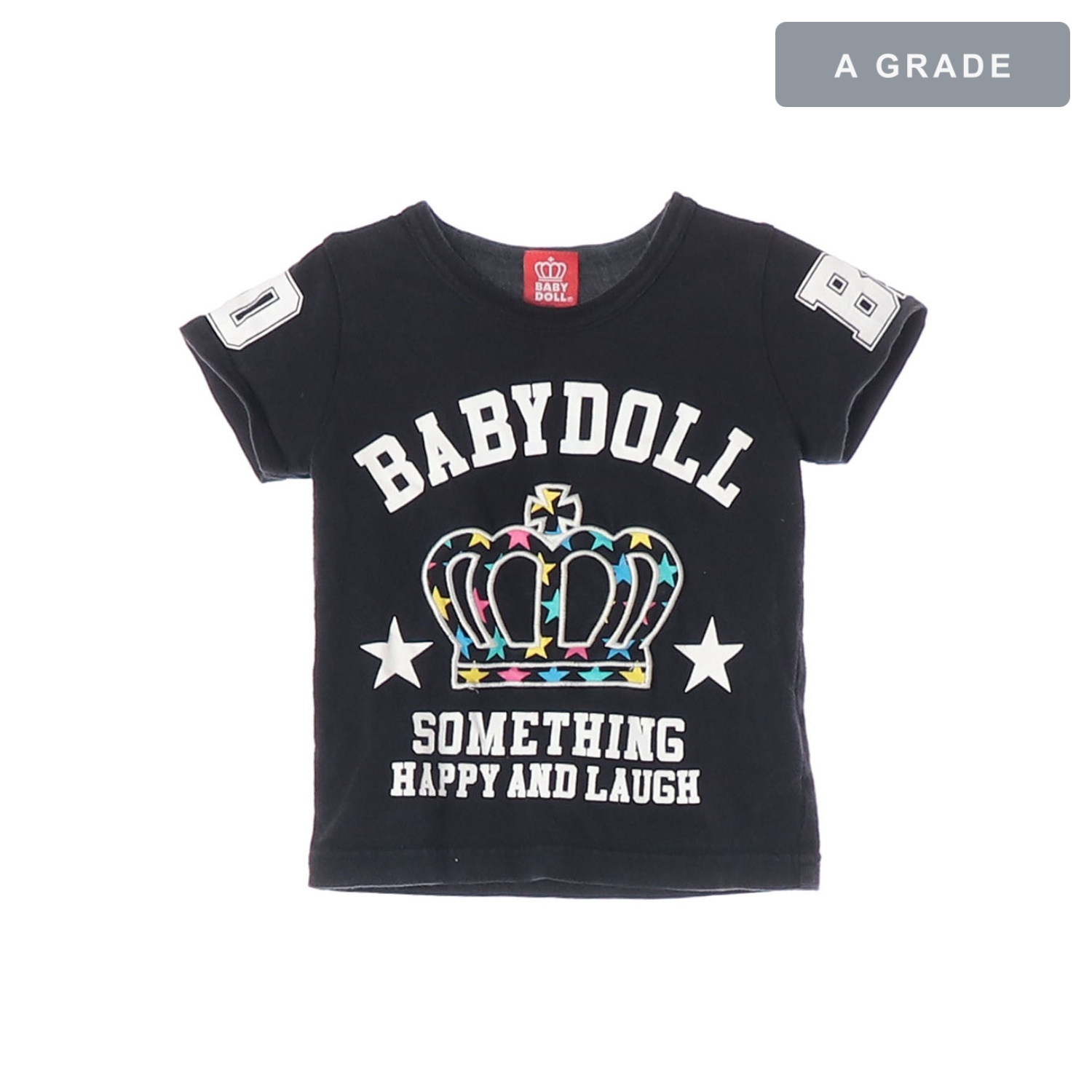 BABY DOLL 베이비돌 프린팅 블랙 반팔 티셔츠 KIDS-90
