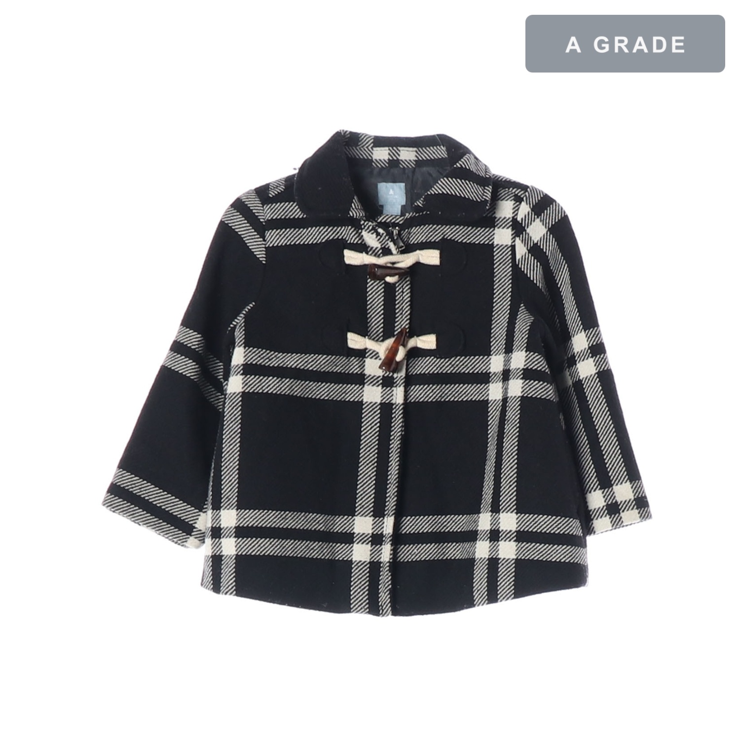 BABY GAP 베이비갭 체크 패턴 케이프 코트 KIDS-95