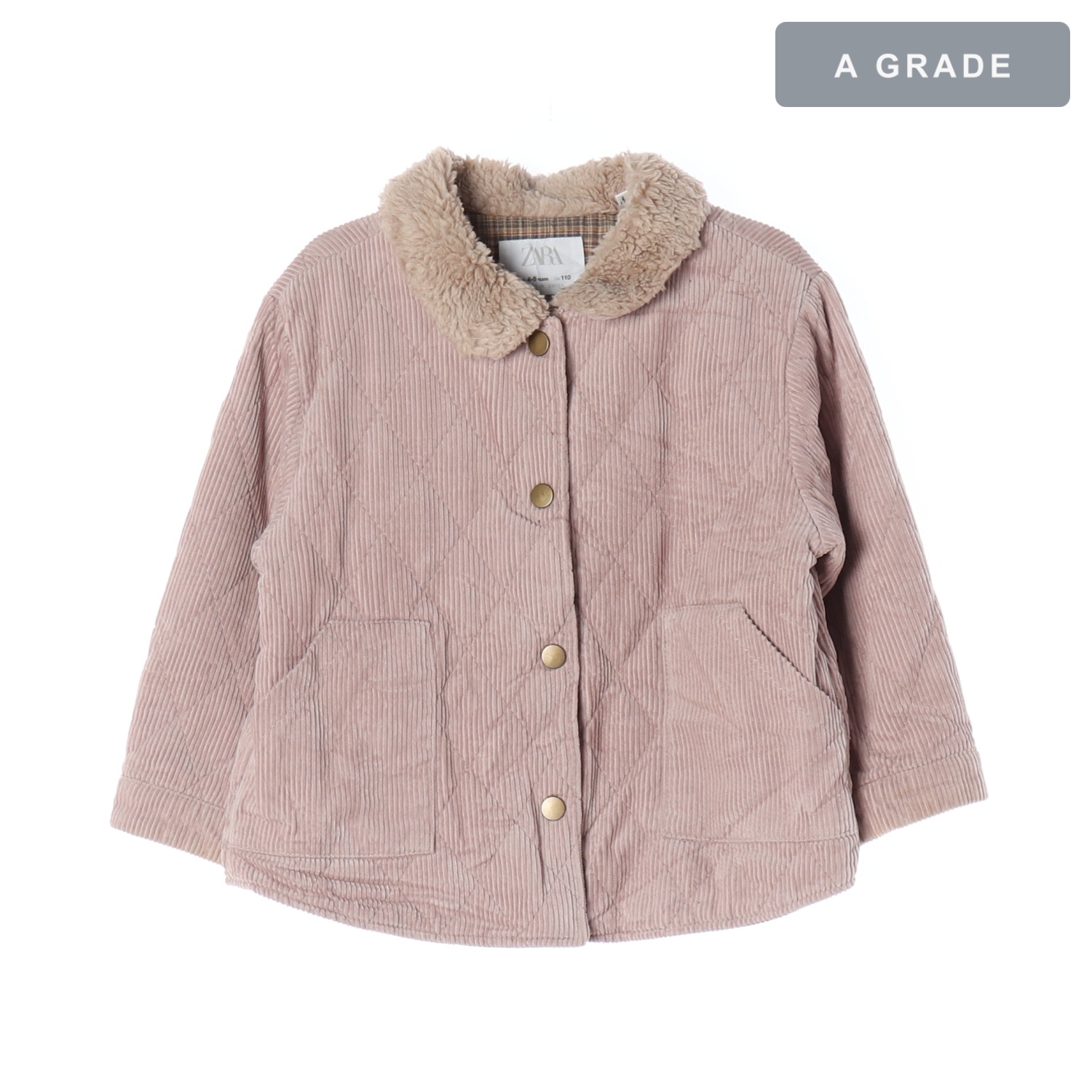 ZARA 자라 코듀로이 퀼팅 트럭커 재킷 KIDS-110
