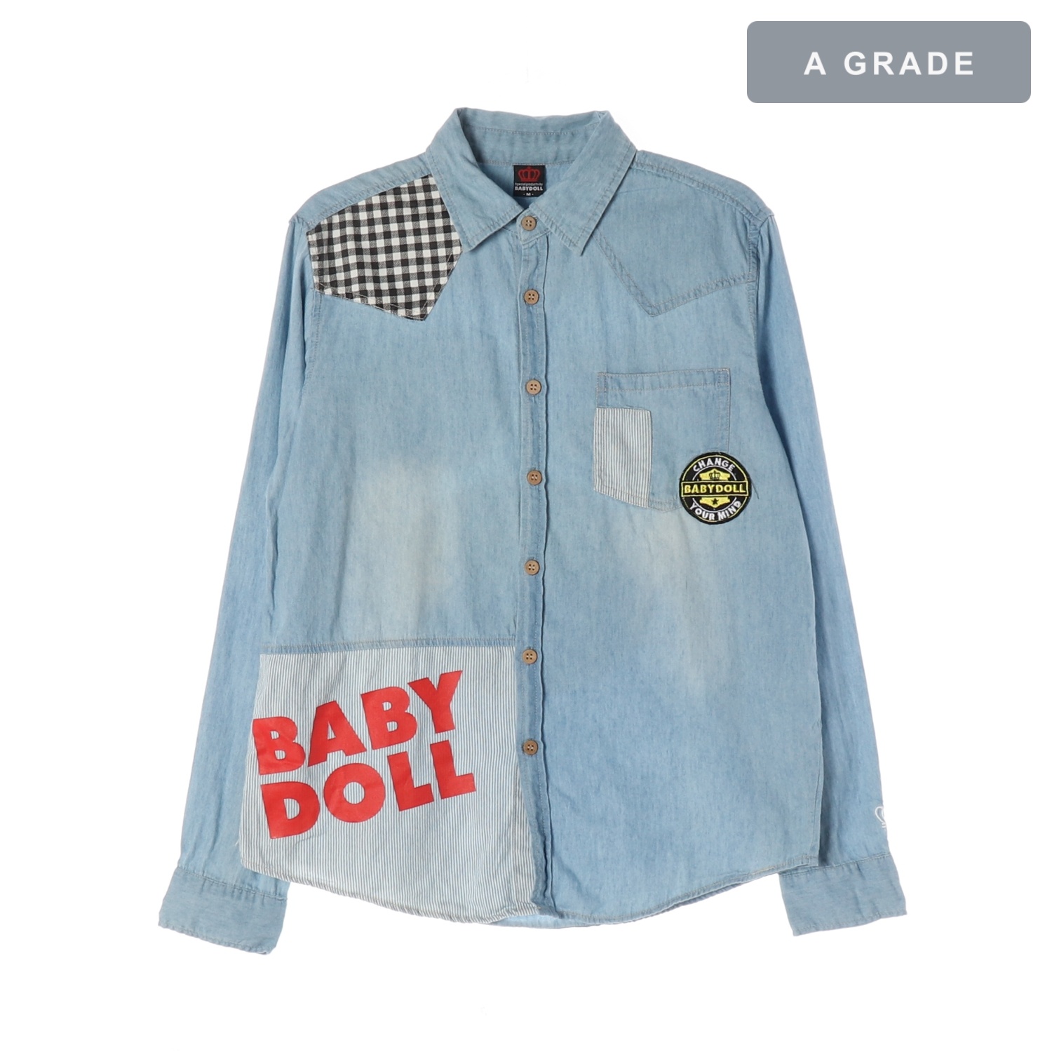 BABY DOLL 베이비돌 데님 포켓 셔츠 KIDS-M