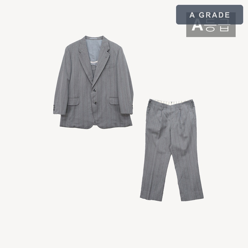 ERMENEGILDO ZEGNA 울캐시미어 스트라이프 수트 세트 MAN-L
