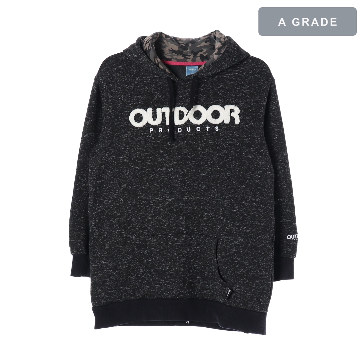 OUTDOORPRODUCTS 아웃도어프로덕츠 블랙 후드 롱 맨투맨 WOMAN-XL