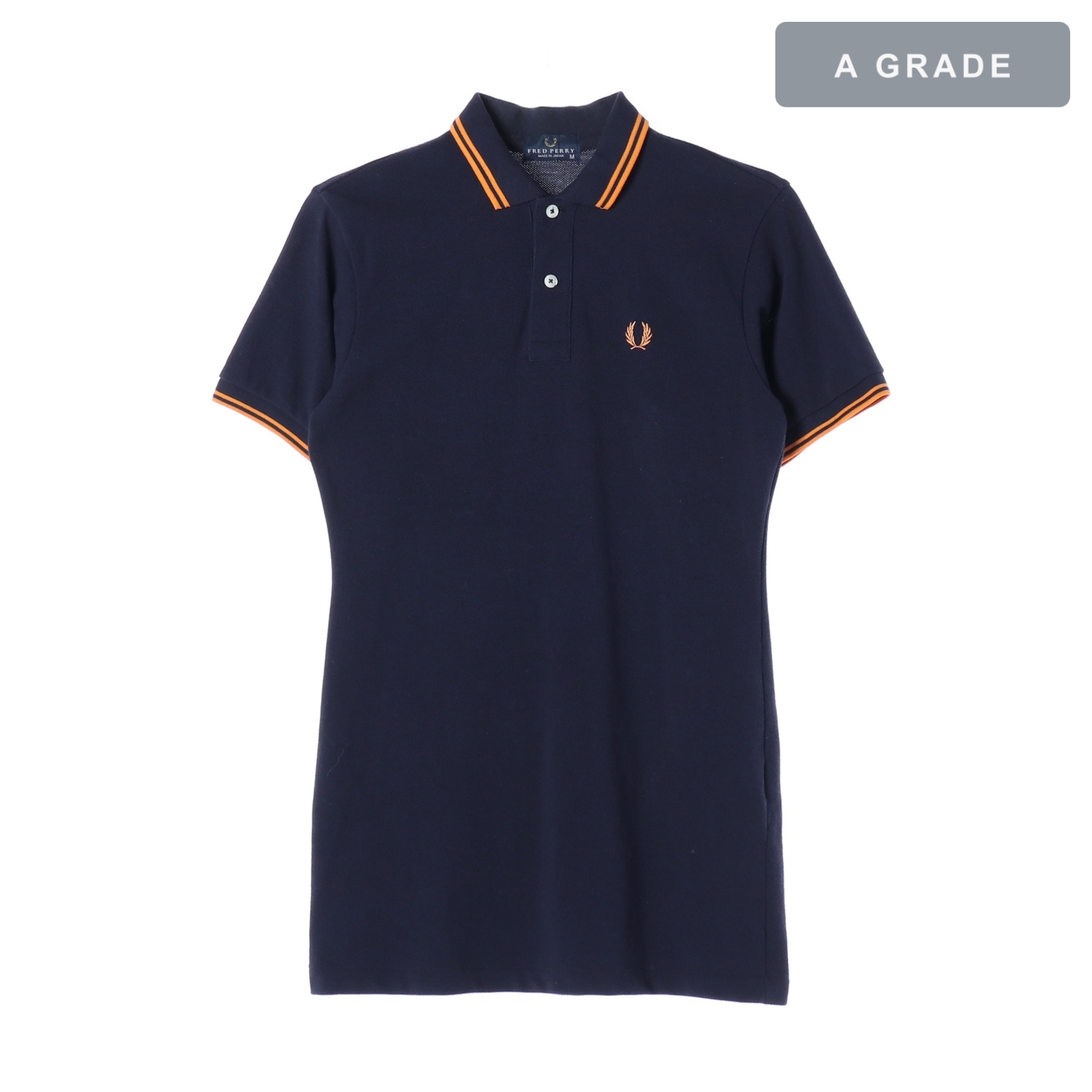 FRED PERRY 프레드페리 네이비 배색 카라 폴로셔츠 WOMAN-M