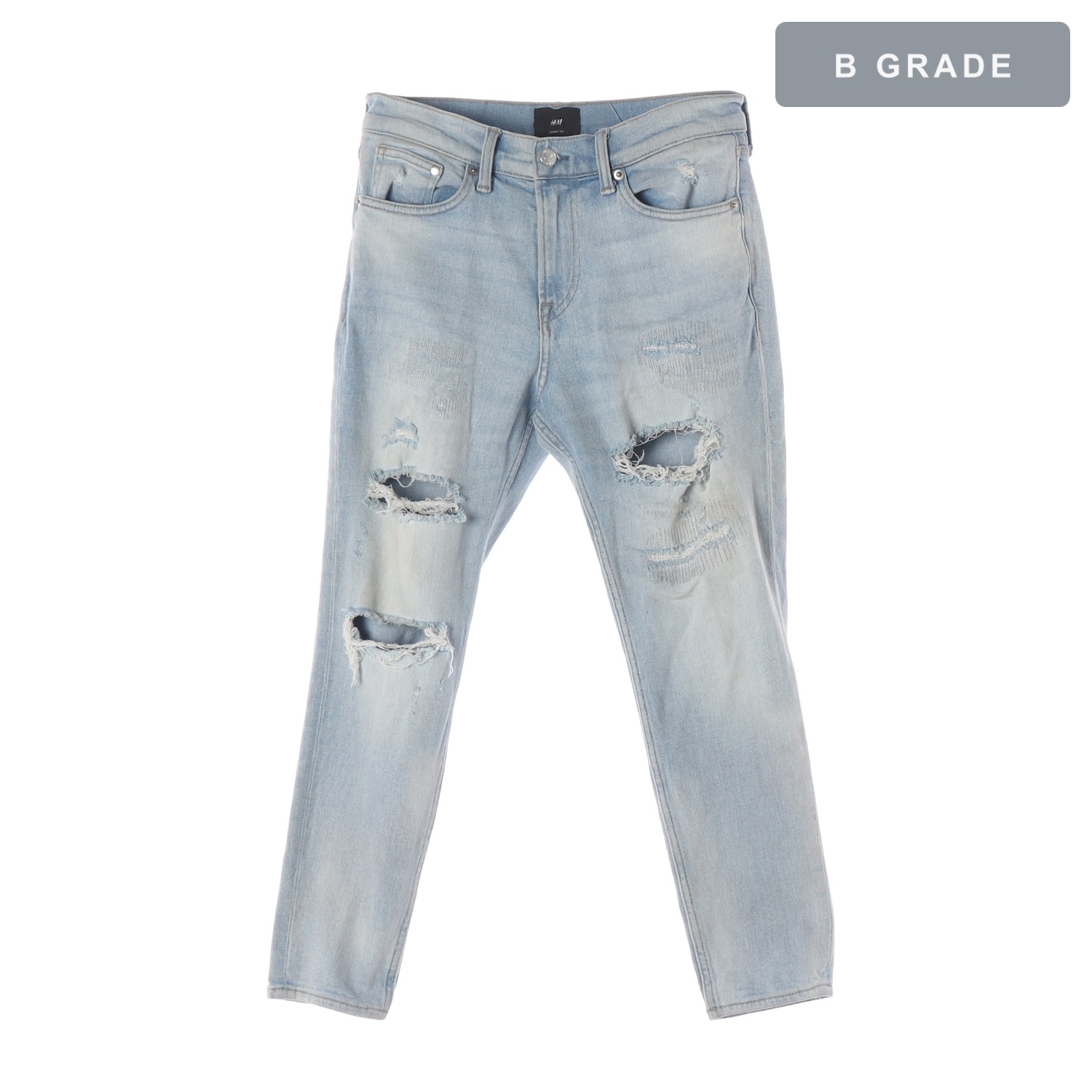 H&M 에이치앤엠 데미지 워싱 데님팬츠 청바지 MAN-M