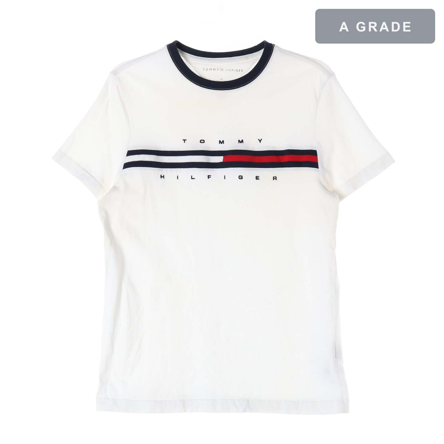 TOMMY HILFIGER 타미힐피거 로고 스트라이프 반팔 티셔츠 MAN-M