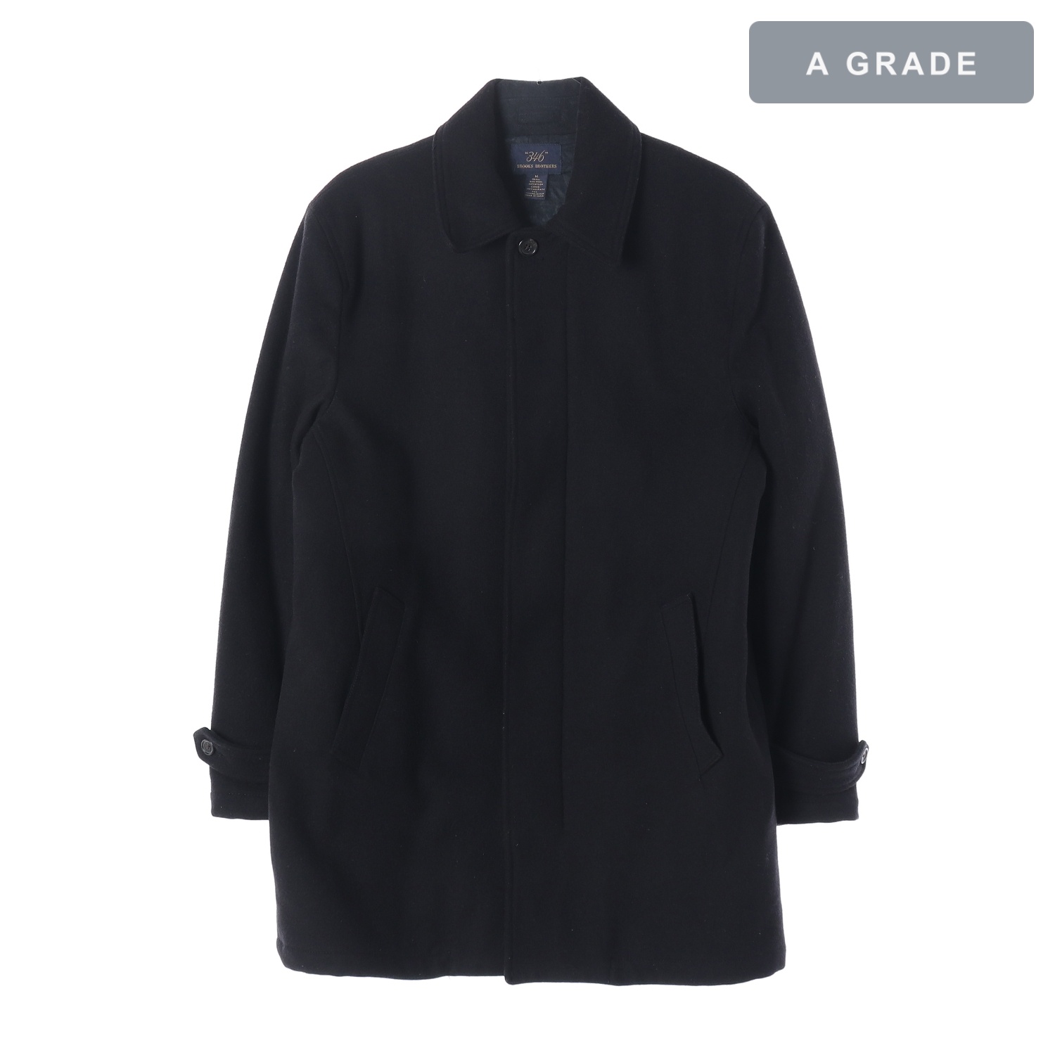 BROOKS BROTHERS 브룩스브라더 블랙 싱글 브레스티드 코트 MAN-M