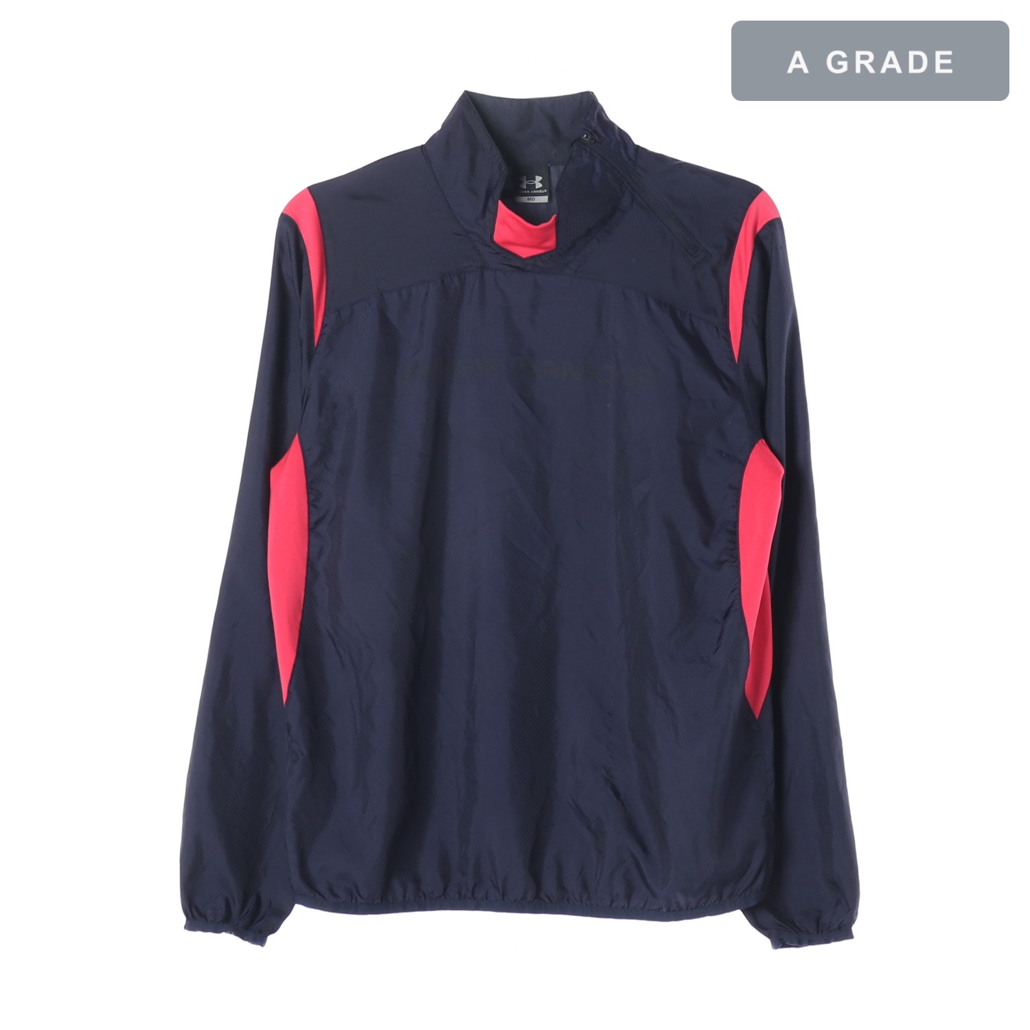 UNDER ARMOUR 언더아머 네이비 레드 배색 바람막이 재킷 WOMAN-M