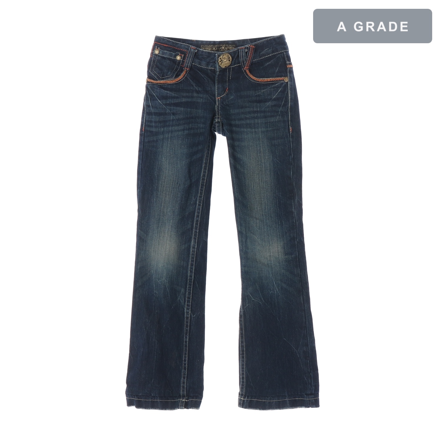 DENIM STUDIO 데님스튜디오 오렌지 스티치 청바지 데님팬츠 WOMAN-M