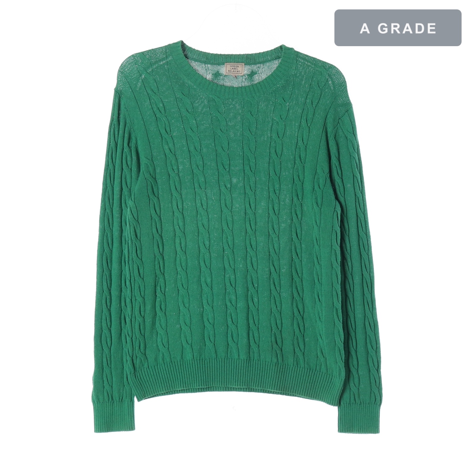 GREEN LABEL RELAXING 그린라벨릴랙싱 꽈배기 그린 니트 WOMAN-XL
