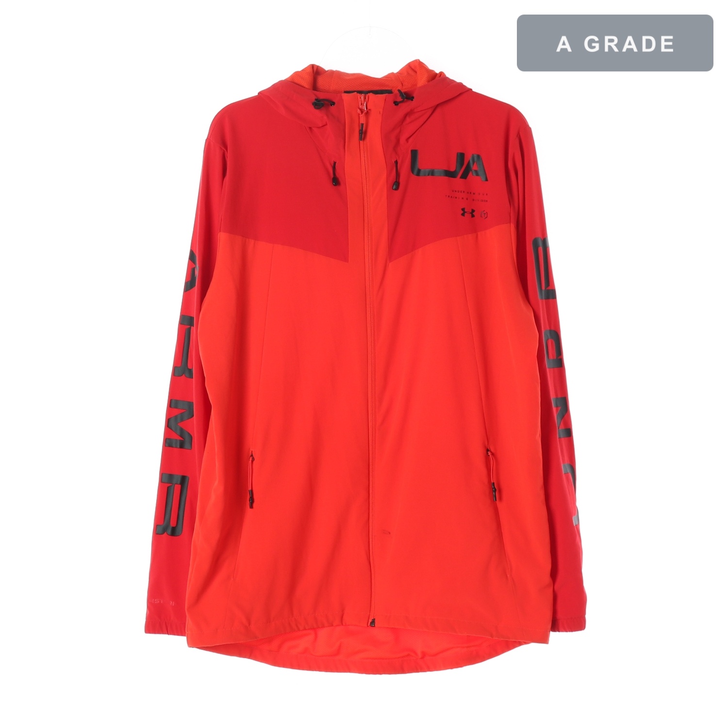 UNDER ARMOUR 언더아머 오렌지 바람막이 집업 재킷 MAN-XXL