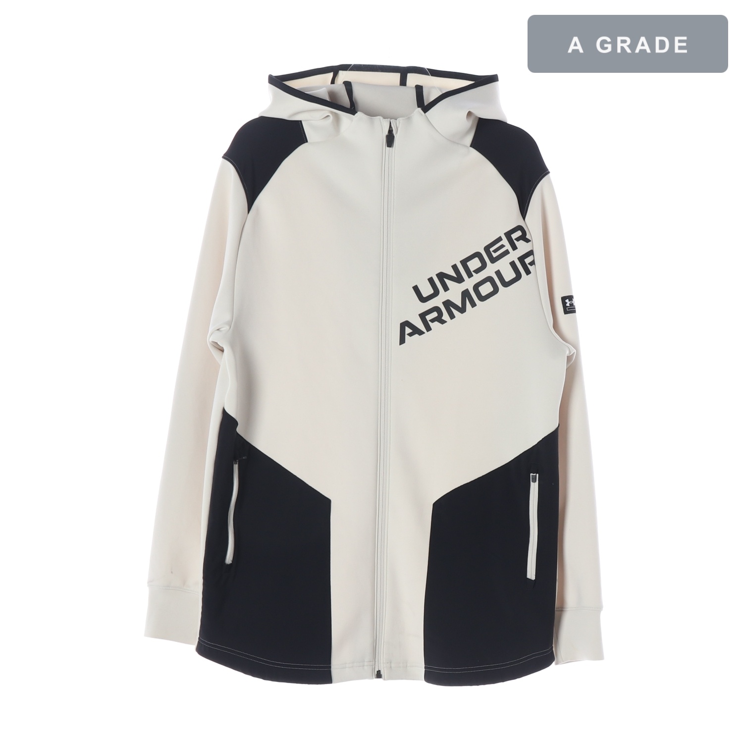 UNDER ARMOUR 언더아머 블랙 배색 후드 집업 MAN-XL
