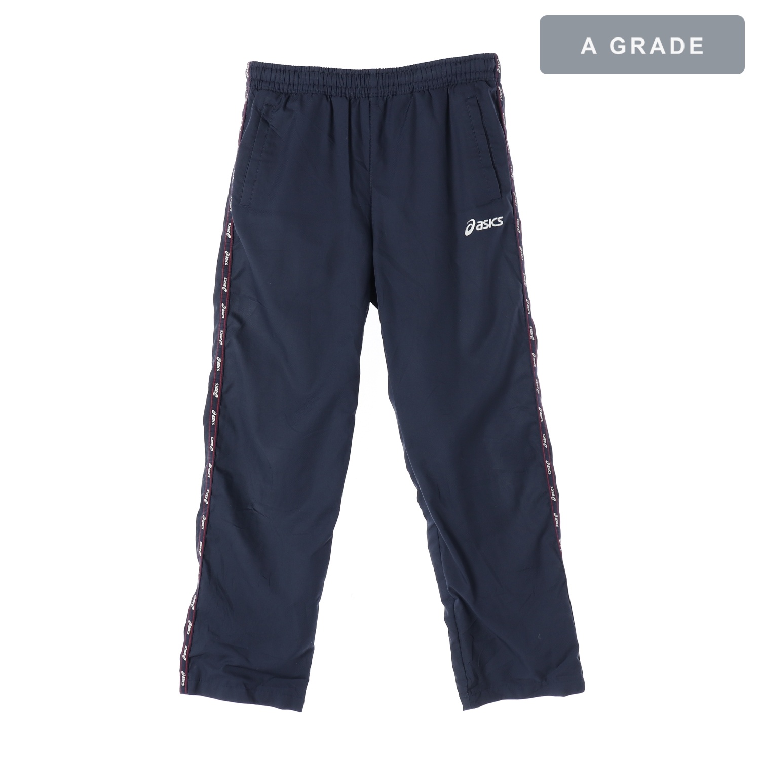 ASICS 아식스 로고 테이프 네이비 트랙 팬츠 MAN-M