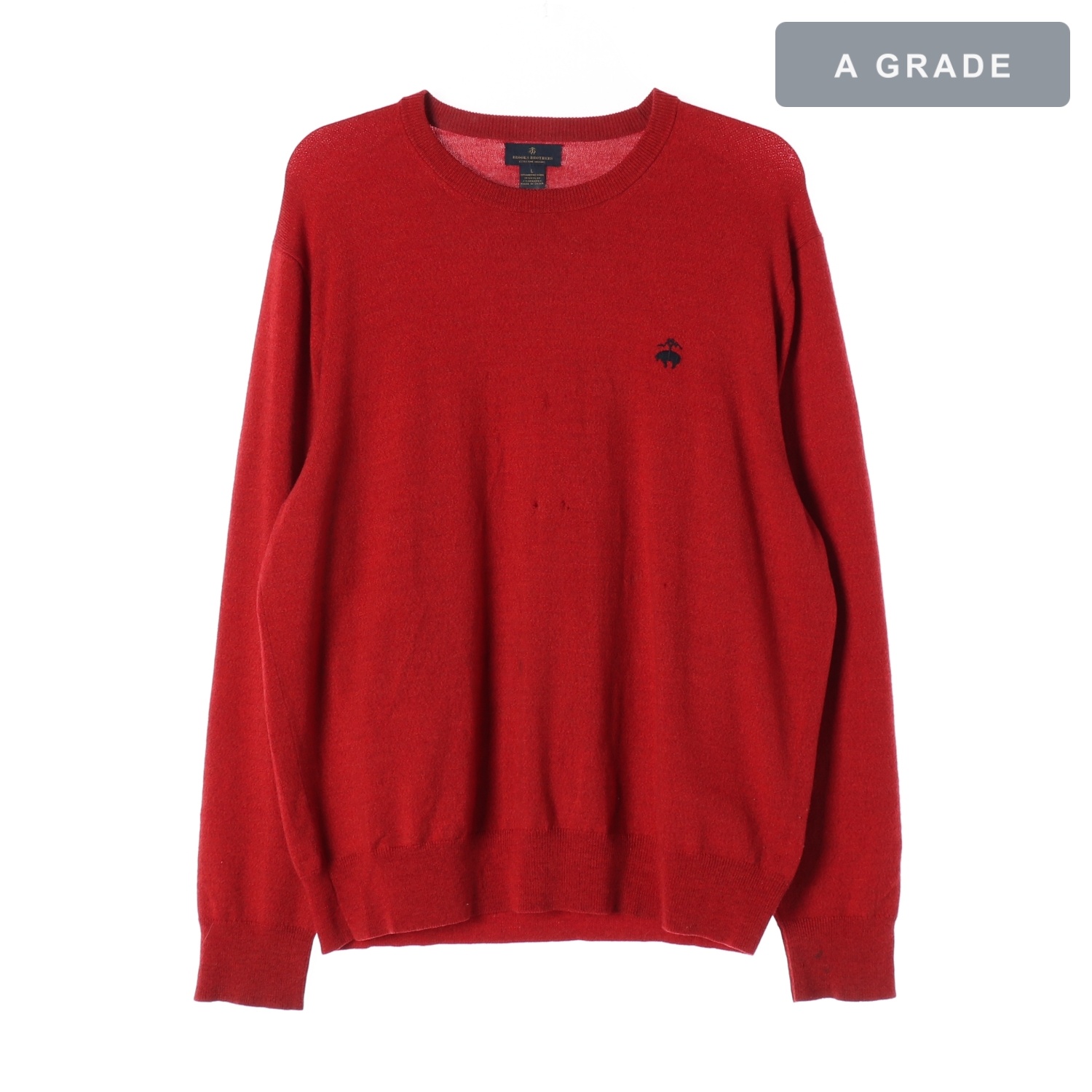 BROOKS BROTHERS 브룩스브라더 레드 메리노울 니트 스웨터 MAN-L