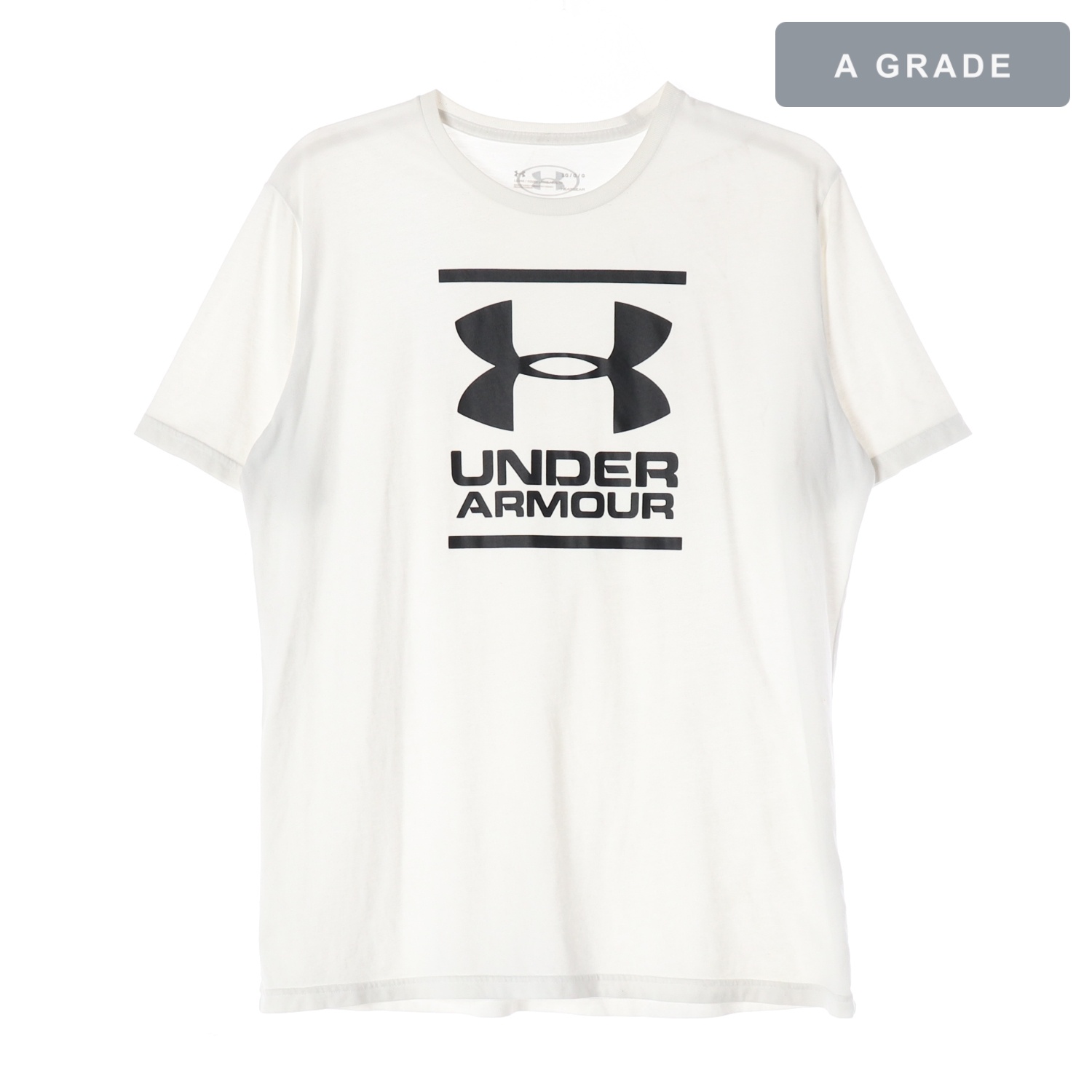 UNDER ARMOUR 언더아머 로고 프린팅 화이트 티셔츠 MAN-L