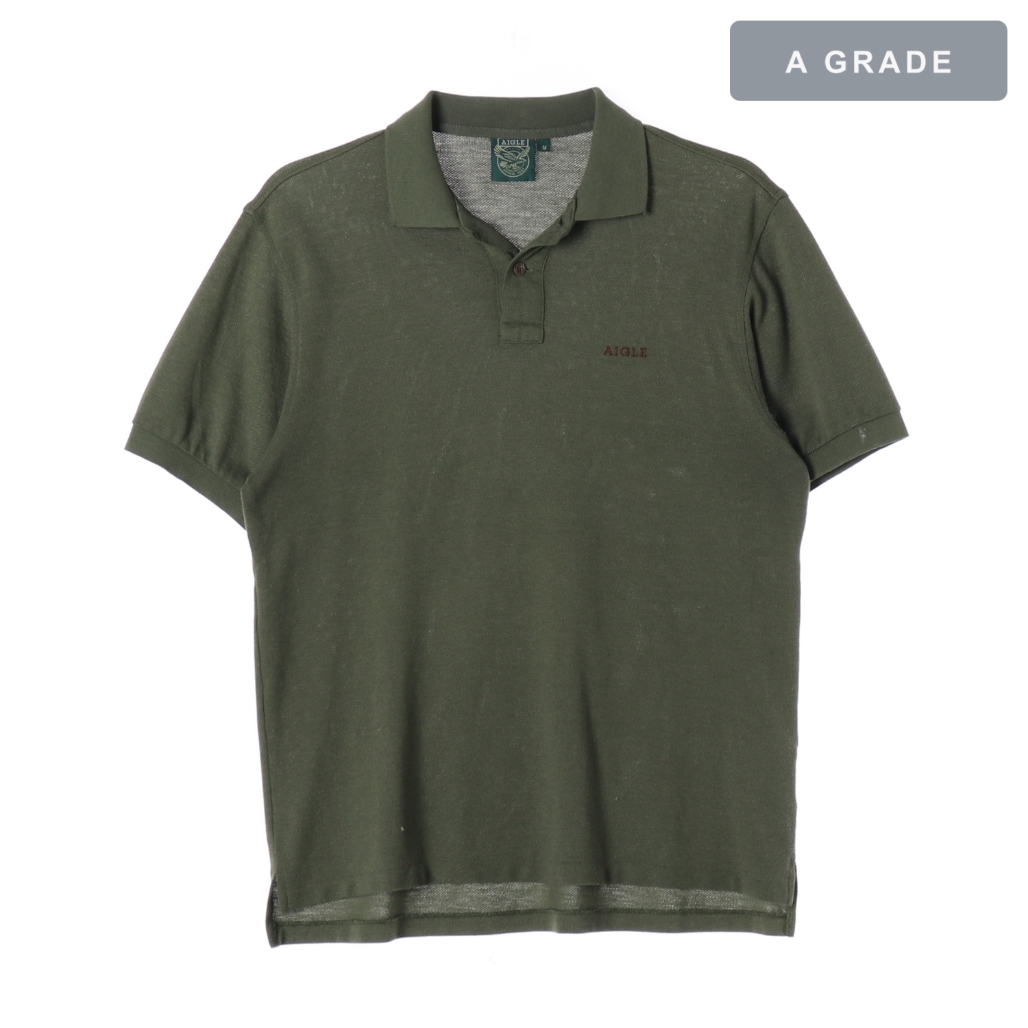 AIGLE 에이글 카키 폴로 셔츠 MAN-M