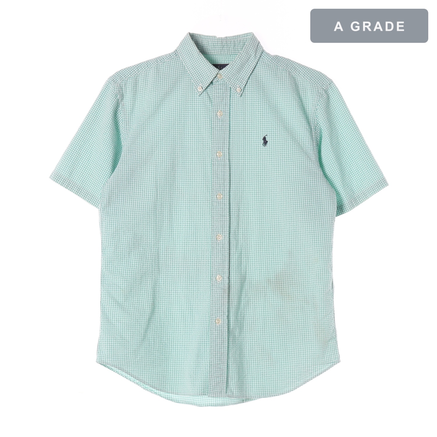 RALPH LAUREN 랄프로렌 민트 깅엄체크 반팔 셔츠 KIDS-160