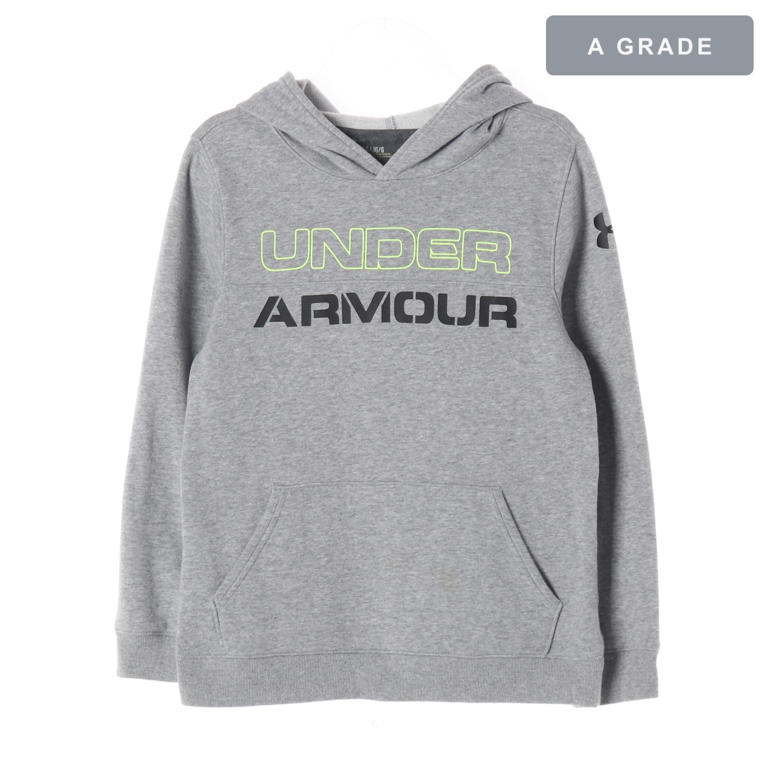 UNDER ARMOUR 언더아머 로고 프린트 그레이 후드 KIDS-L