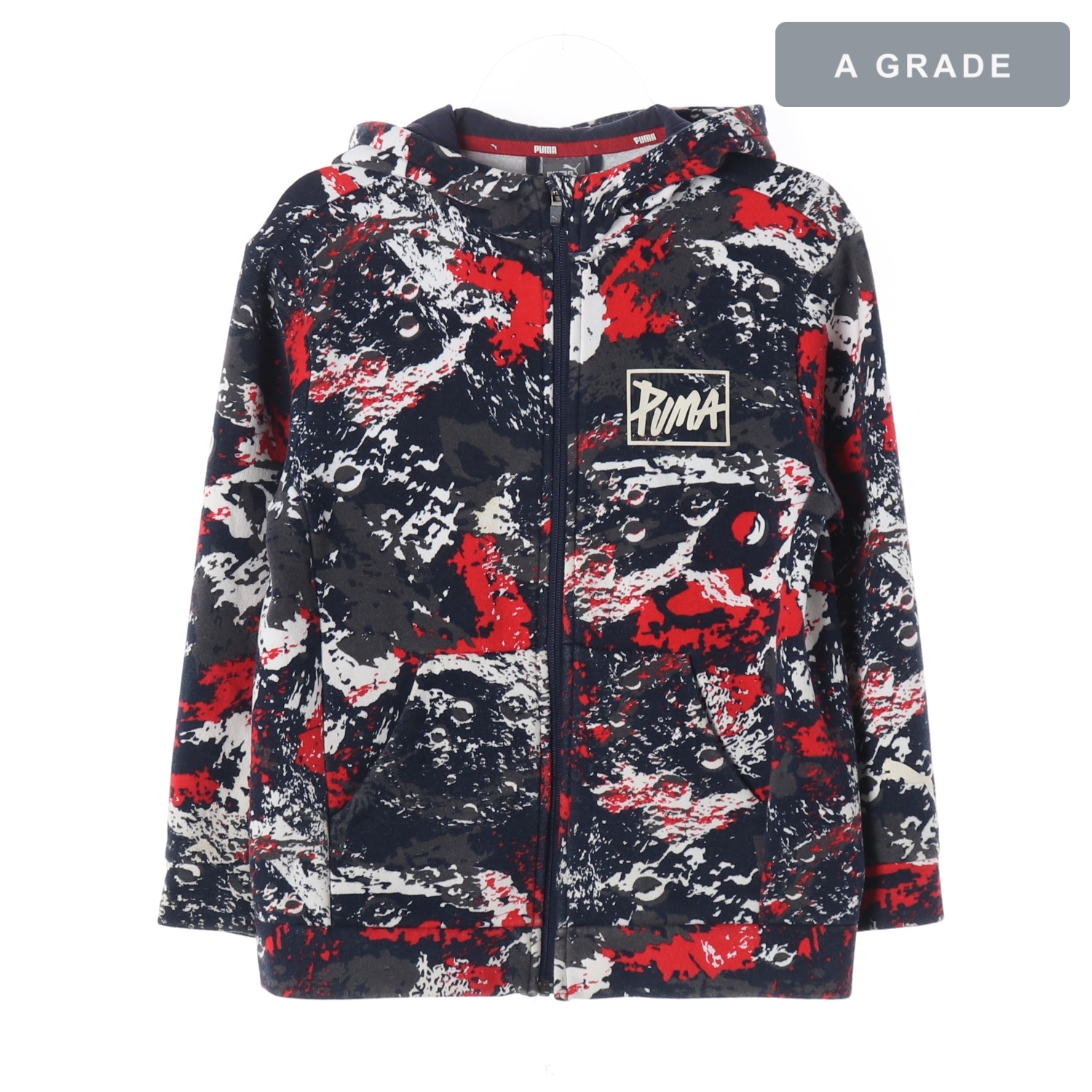 PUMA 퓨마 패턴 후드집업 KIDS-160