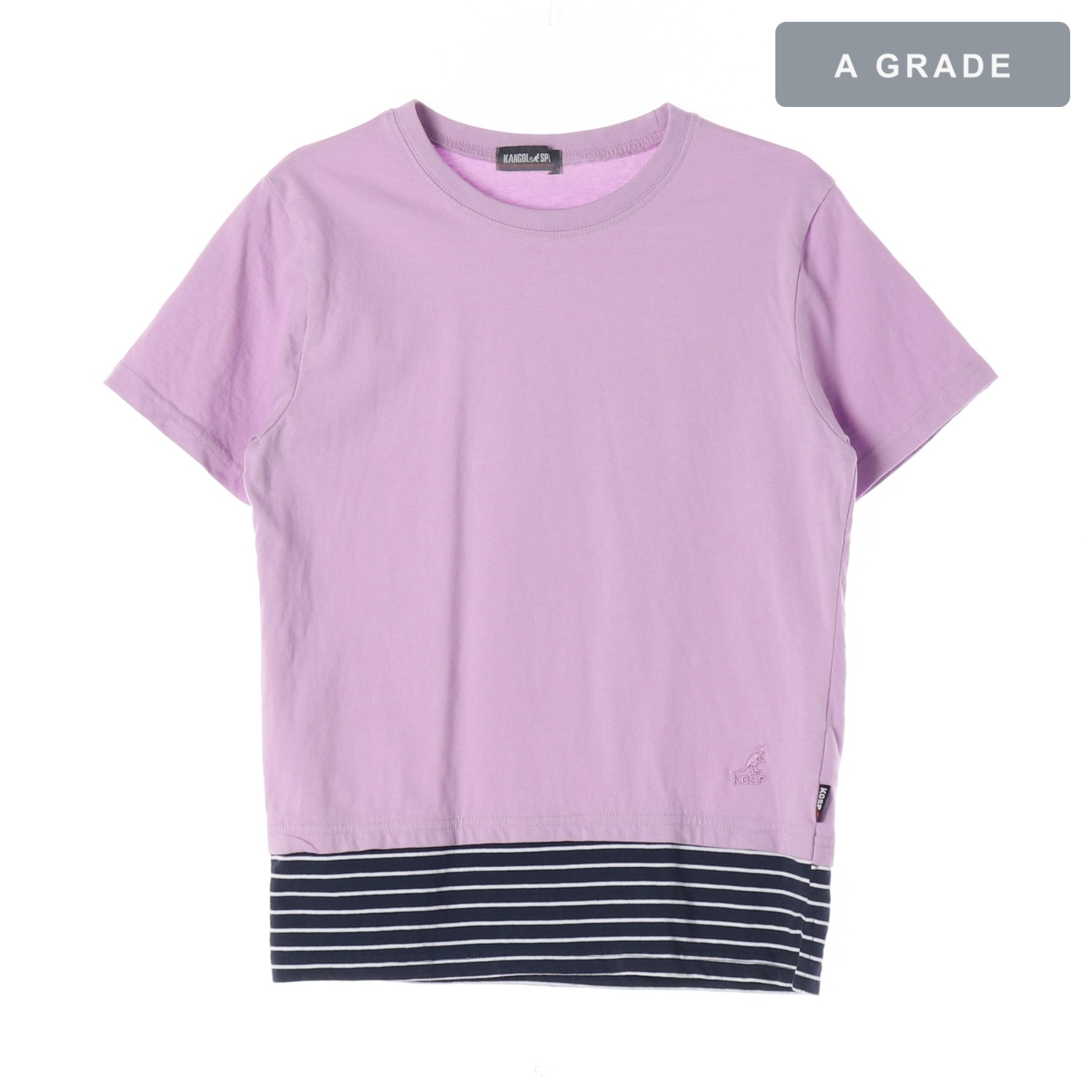 KANGOL SPORT 캉골 스포츠 스트라이프 레이어드 반팔 티셔츠 KIDS-M