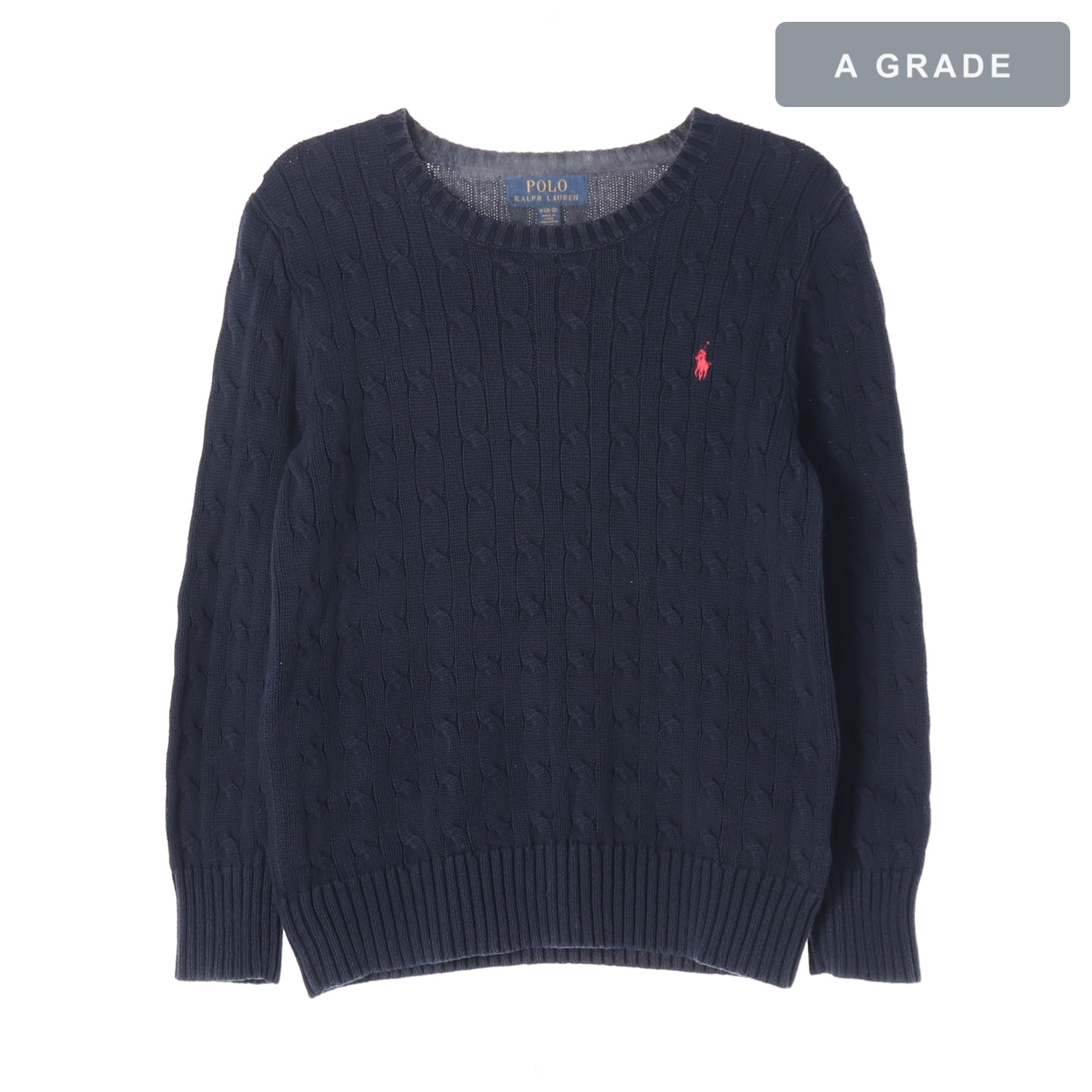 POLO RALPH LAUREN 폴로 랄프 로렌 네이비 케이블 니트 KIDS-M