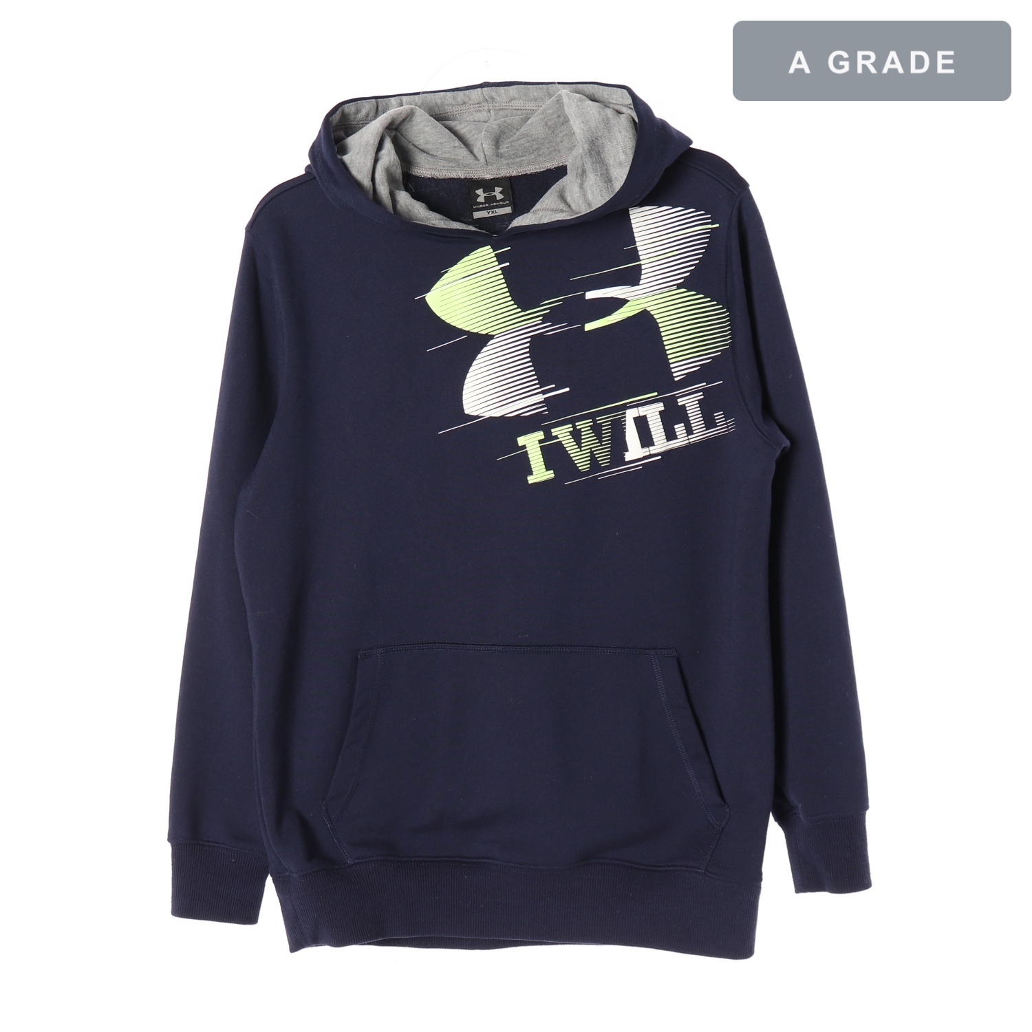 UNDER ARMOUR 언더아머 로고 프린팅 네이비 후드 KIDS-XL